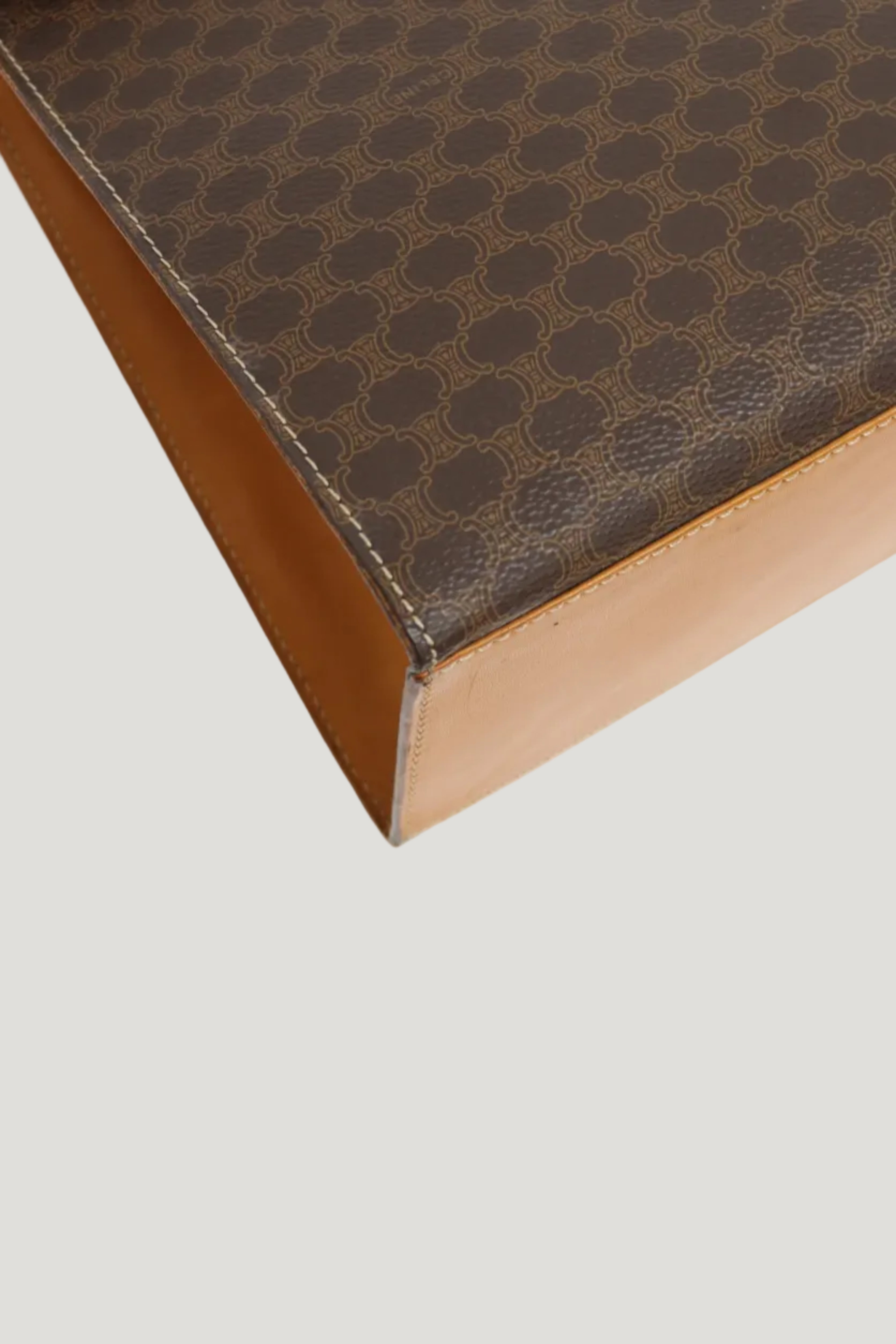 Macadam-patterned Gancini clasp handbag