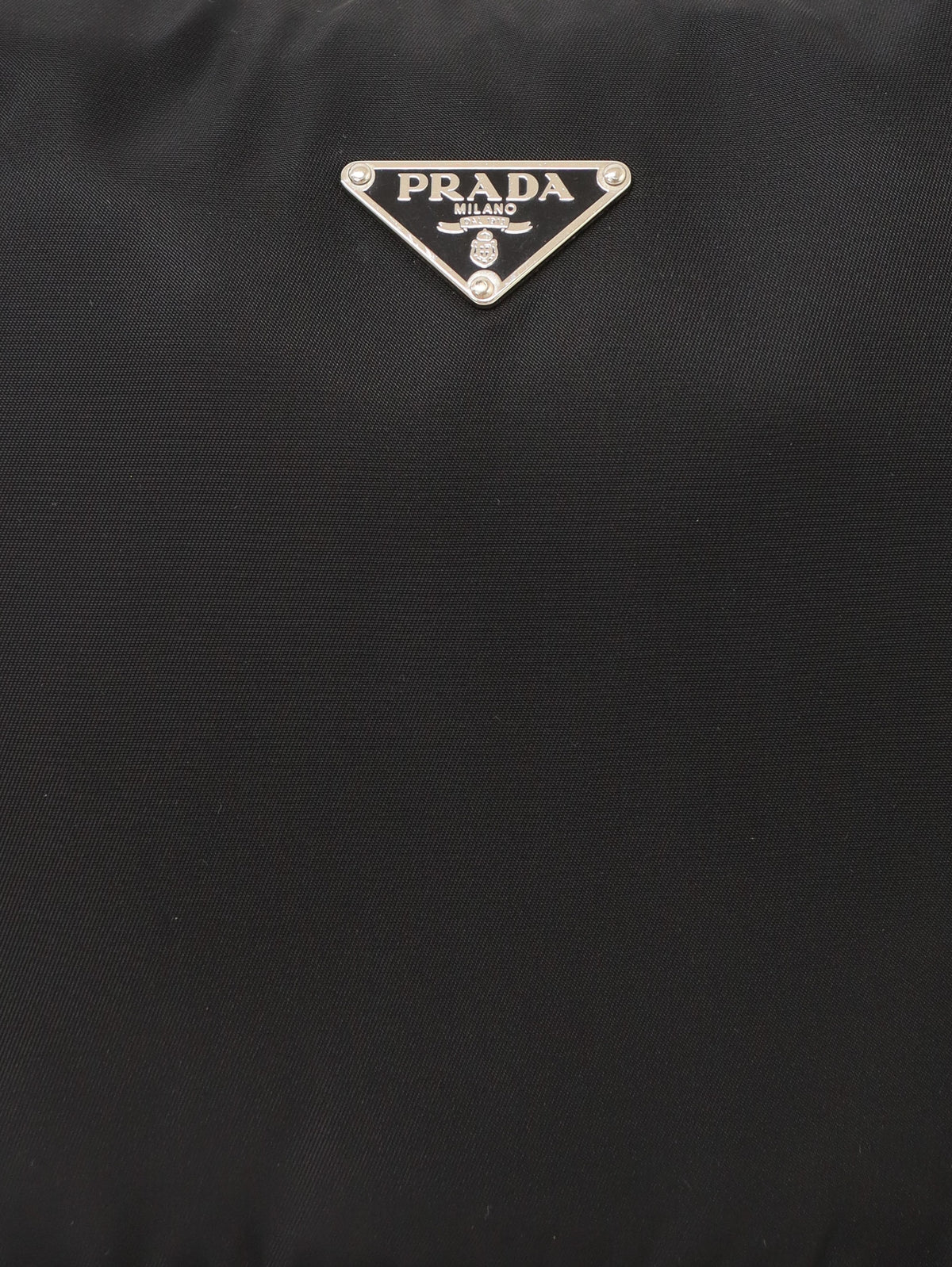 Triangular Logo Hardware Nylon Leather One-Shoulder Bag