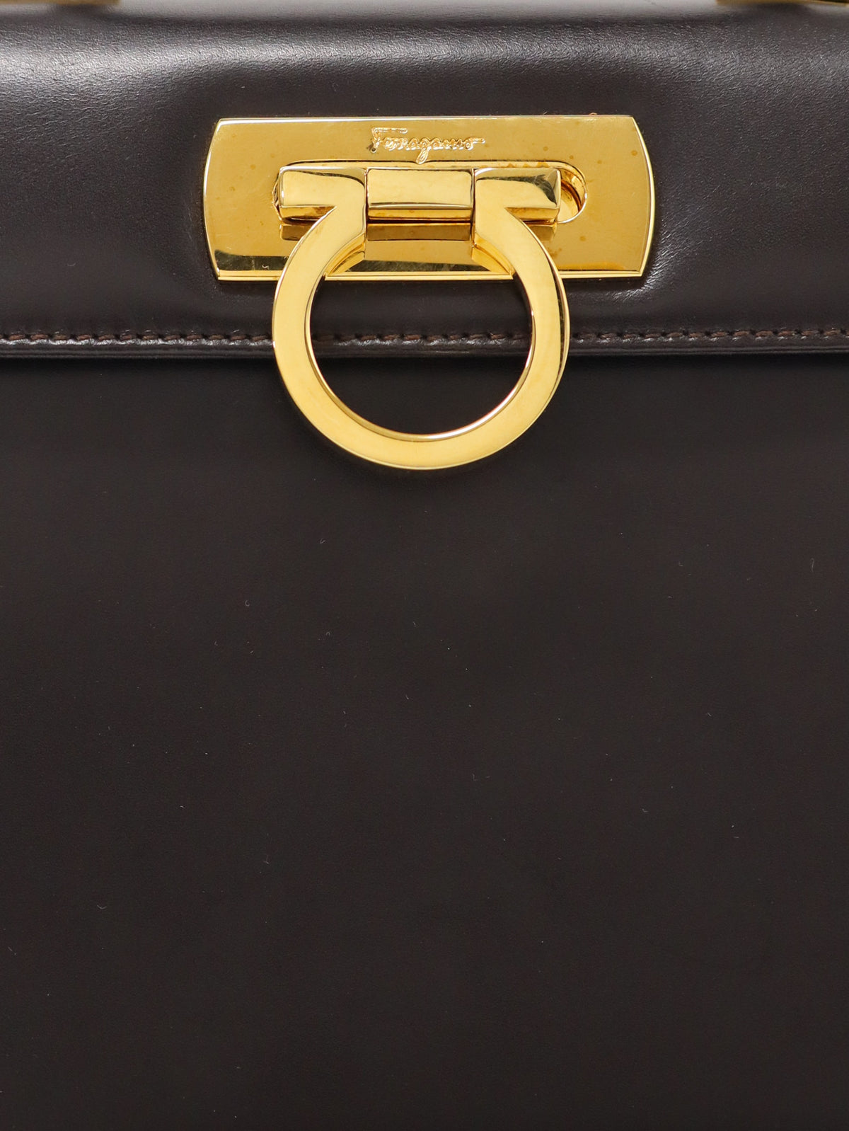 Gancini Leather 2-Way Bag