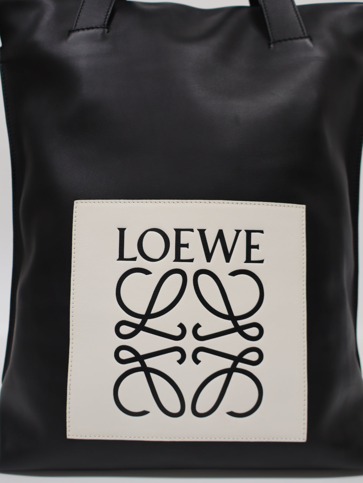 Anagram leather tote bag