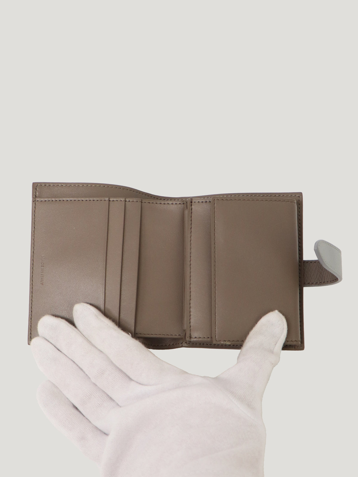 Logo Leather Compact Wallet