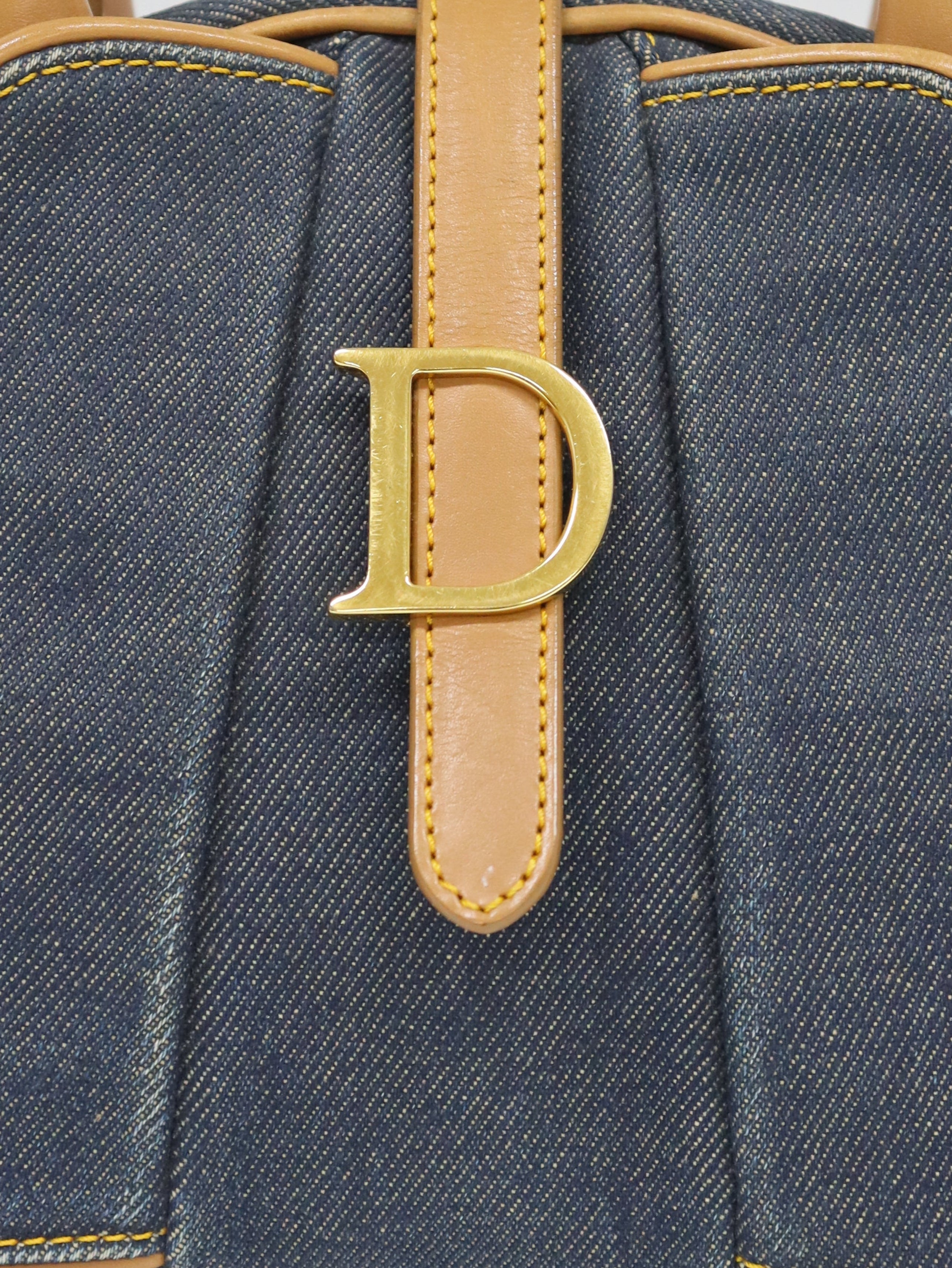 Double Saddle Denim Handbag