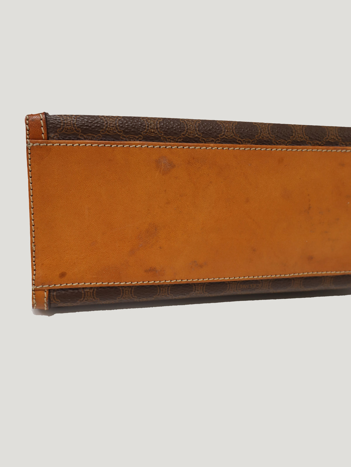 Macadam-patterned Gancini clasp handbag