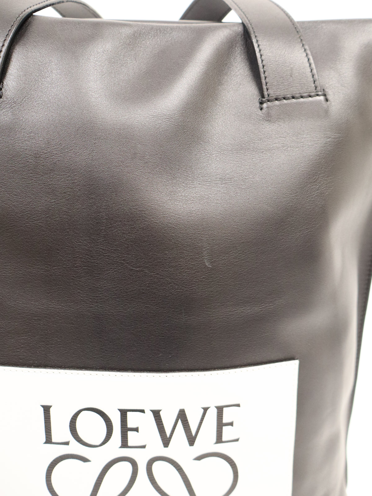 Anagram leather tote bag