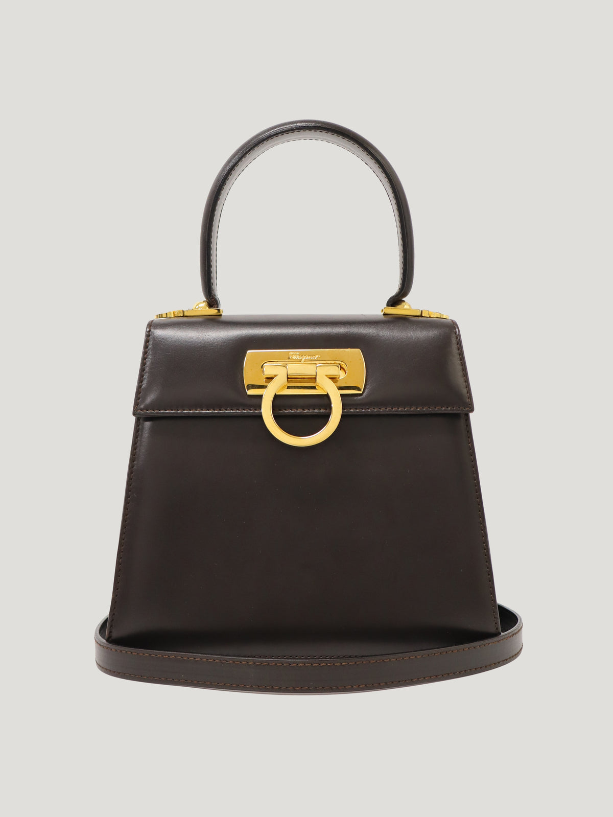 Gancini Leather 2-Way Bag