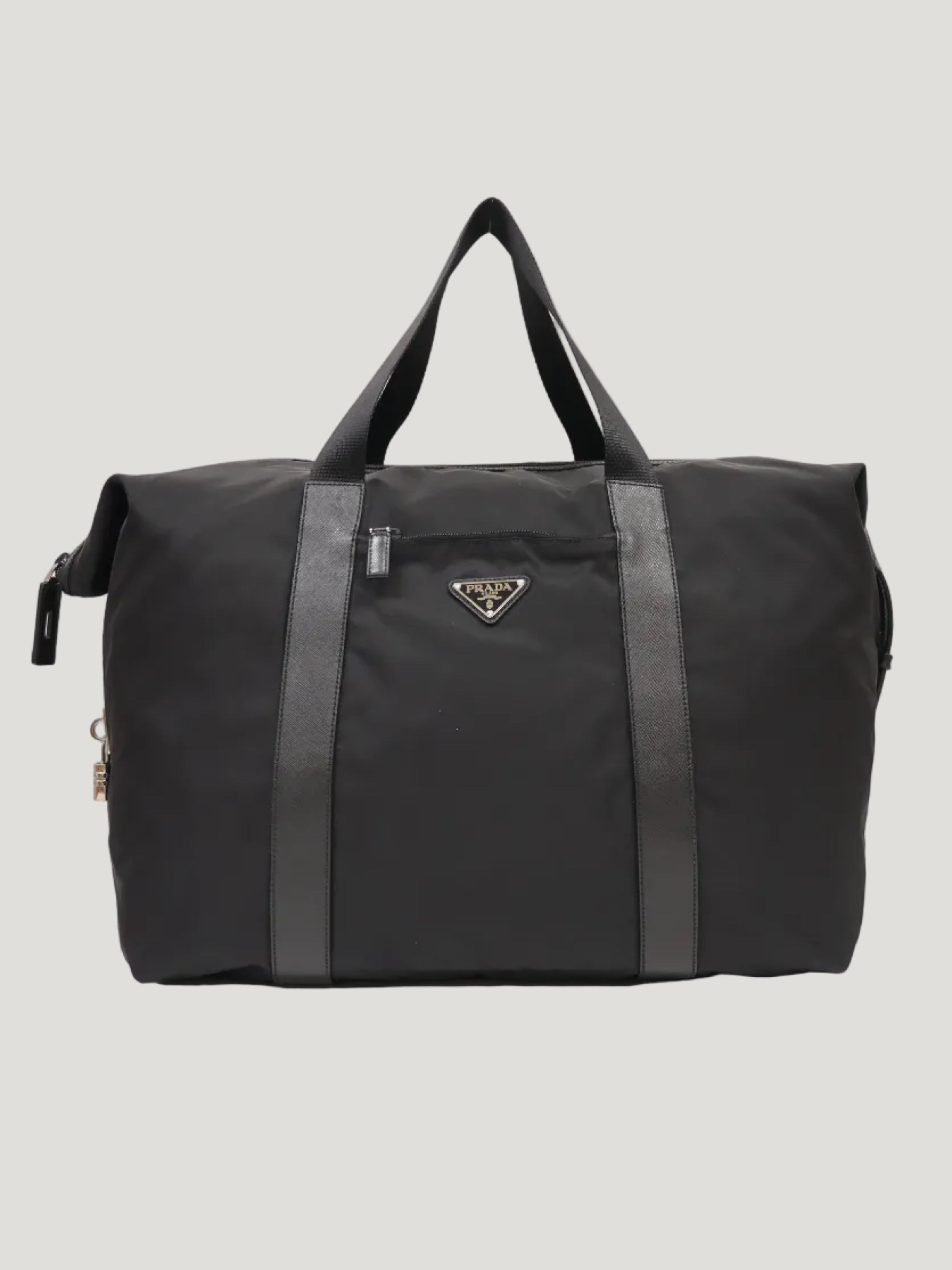 Triangle Logo Nylon Boston Bag – Hedy