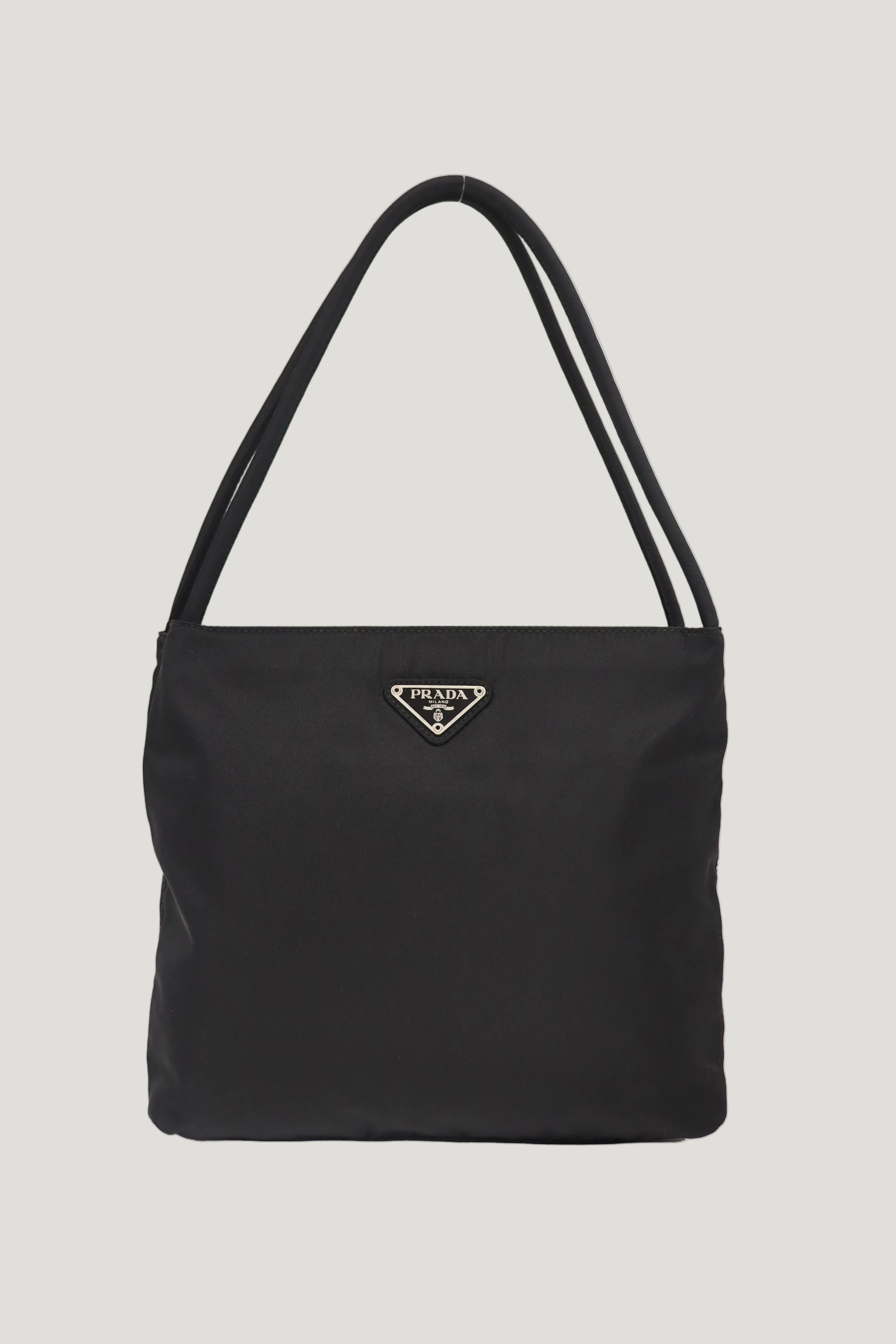 Triangle Logo Hardware Nylon Tote Bag