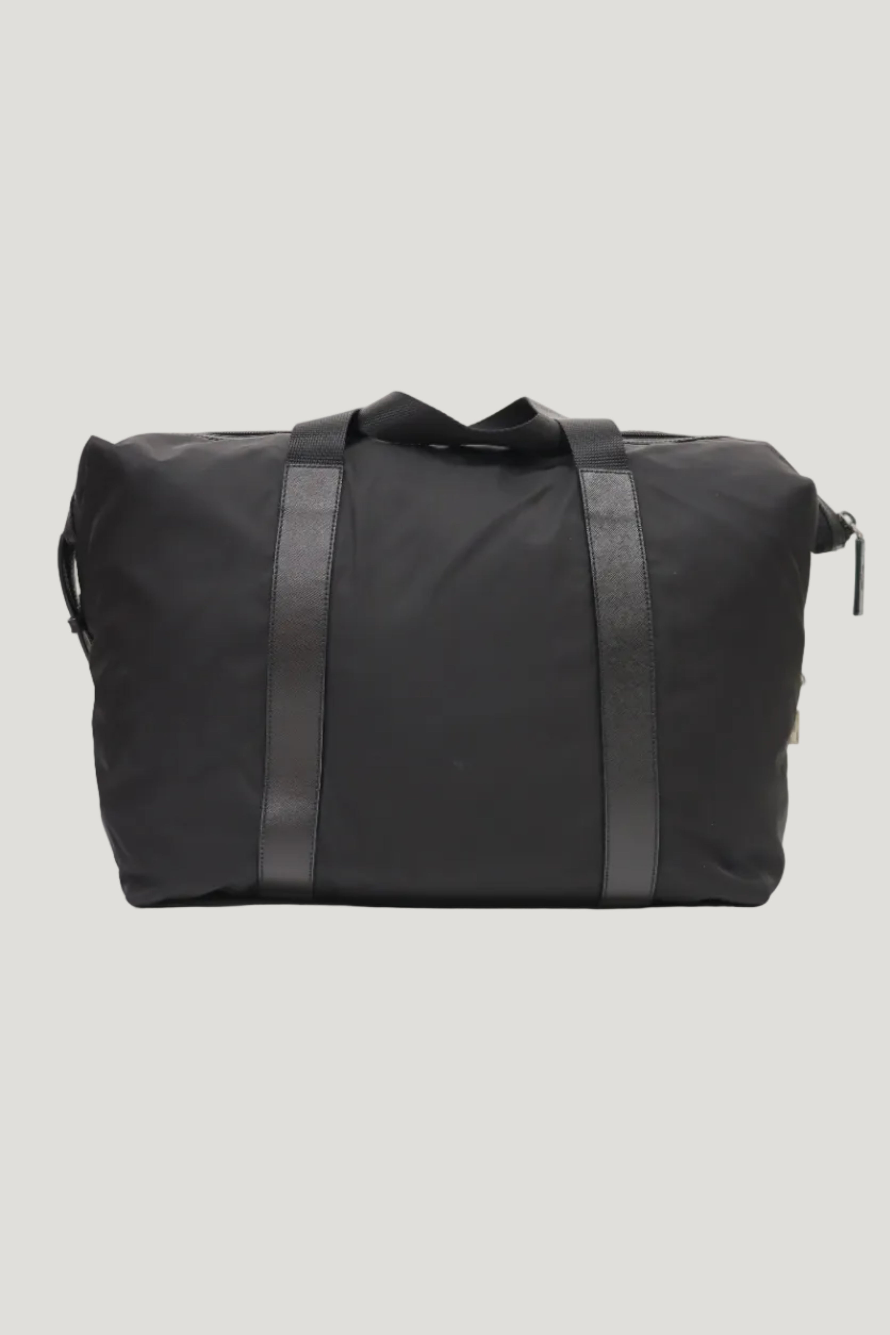 Triangle Logo Nylon Boston Bag