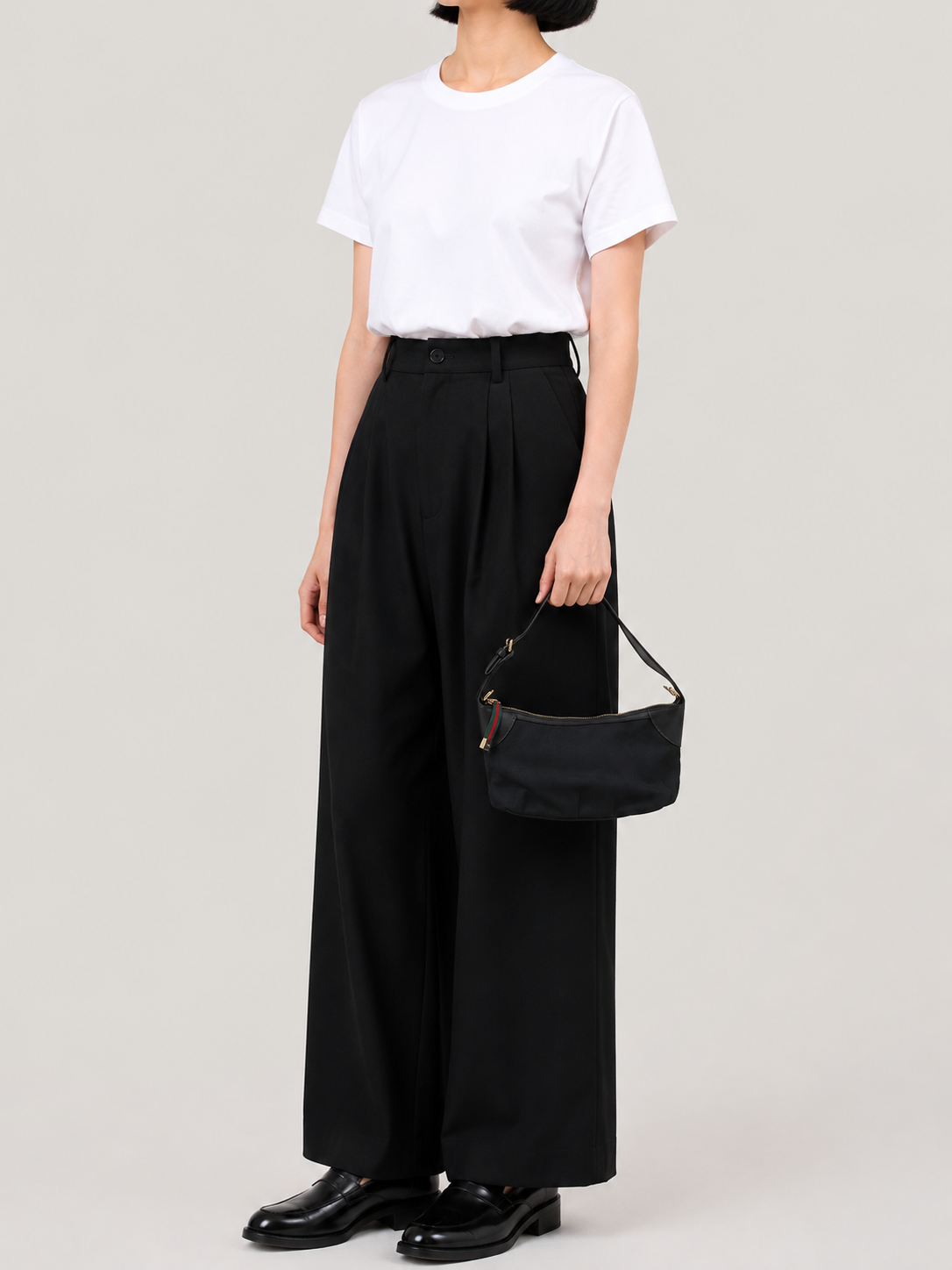 GG Canvas Gathered One-Shoulder Bag