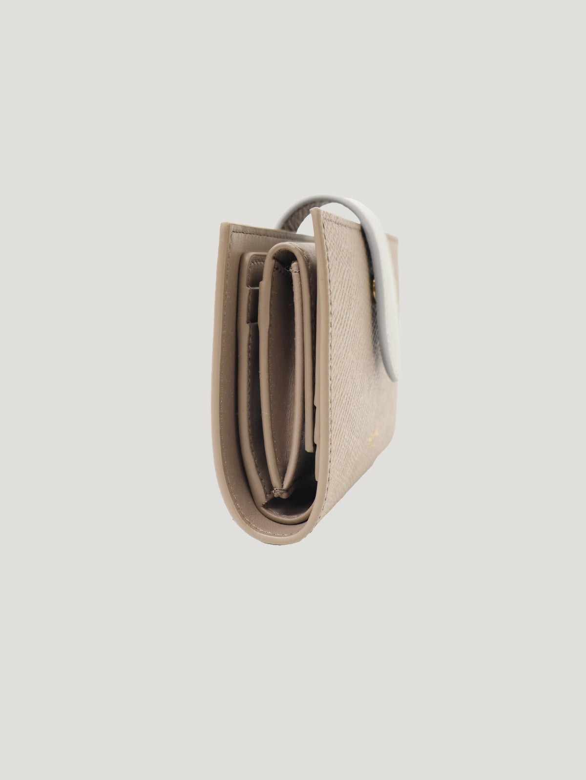 Logo Leather Compact Wallet