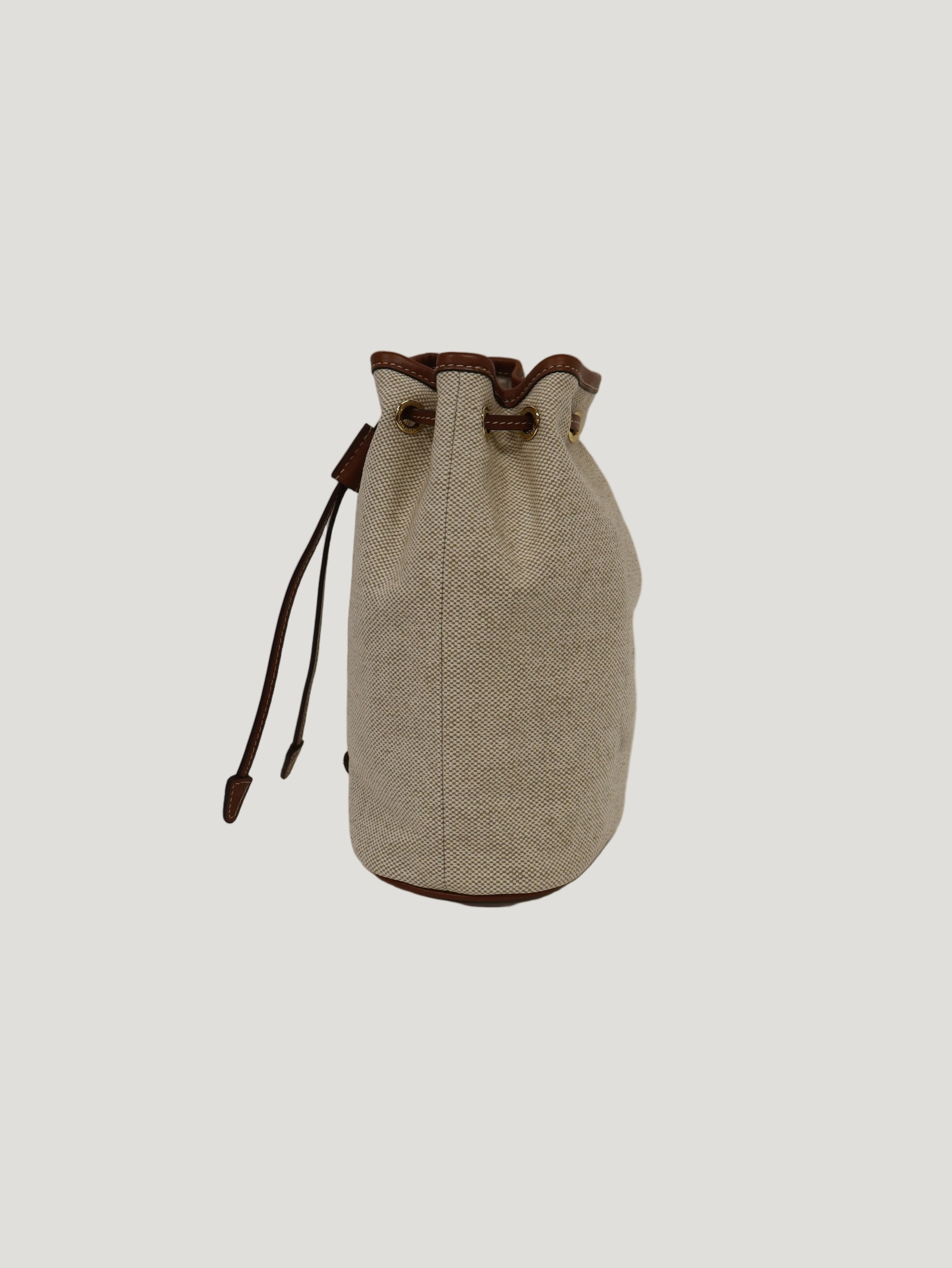 Triangle Logo Canvas Drawstring Pouch