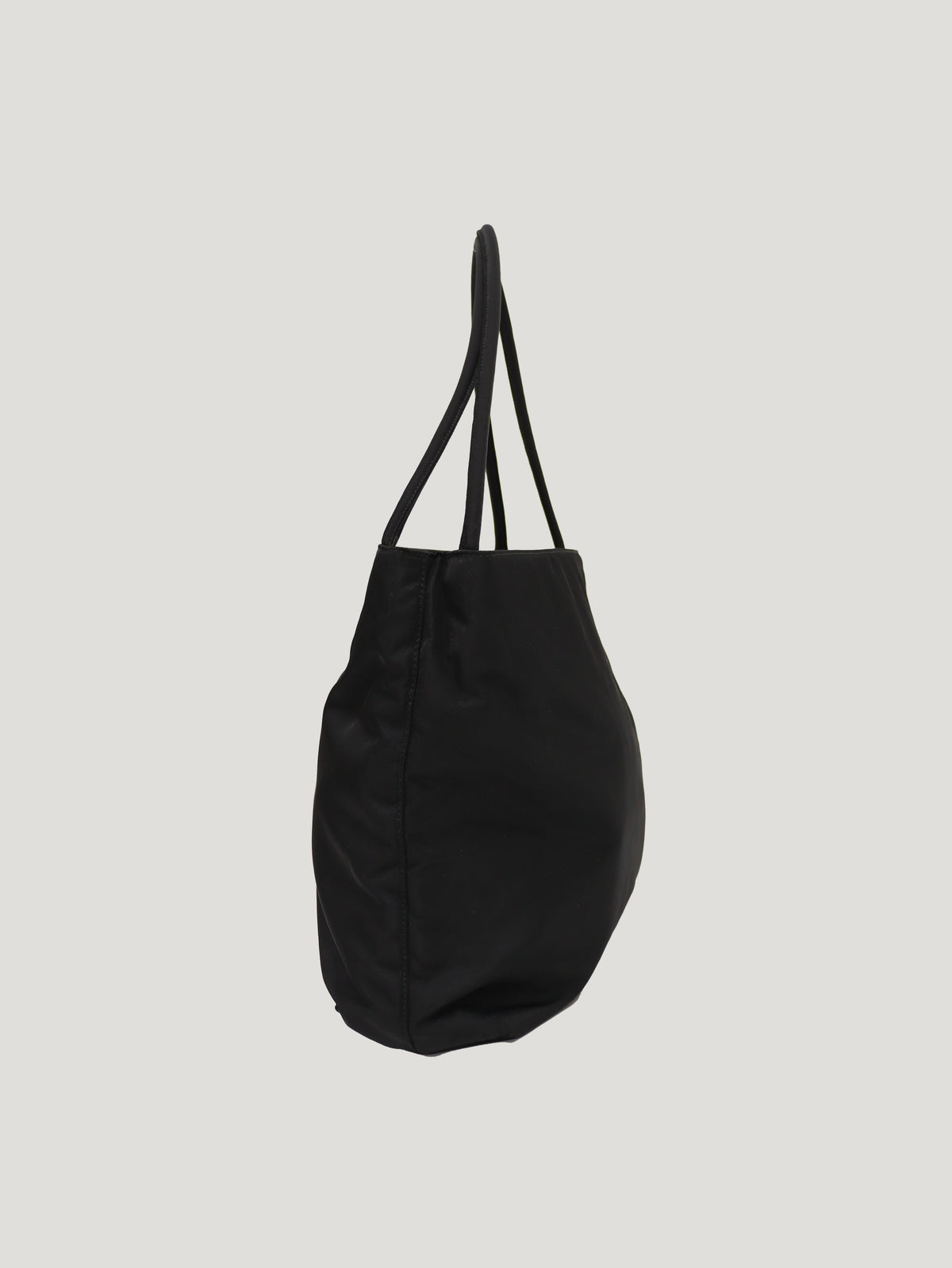 Triangle Logo Hardware Nylon Tote Bag