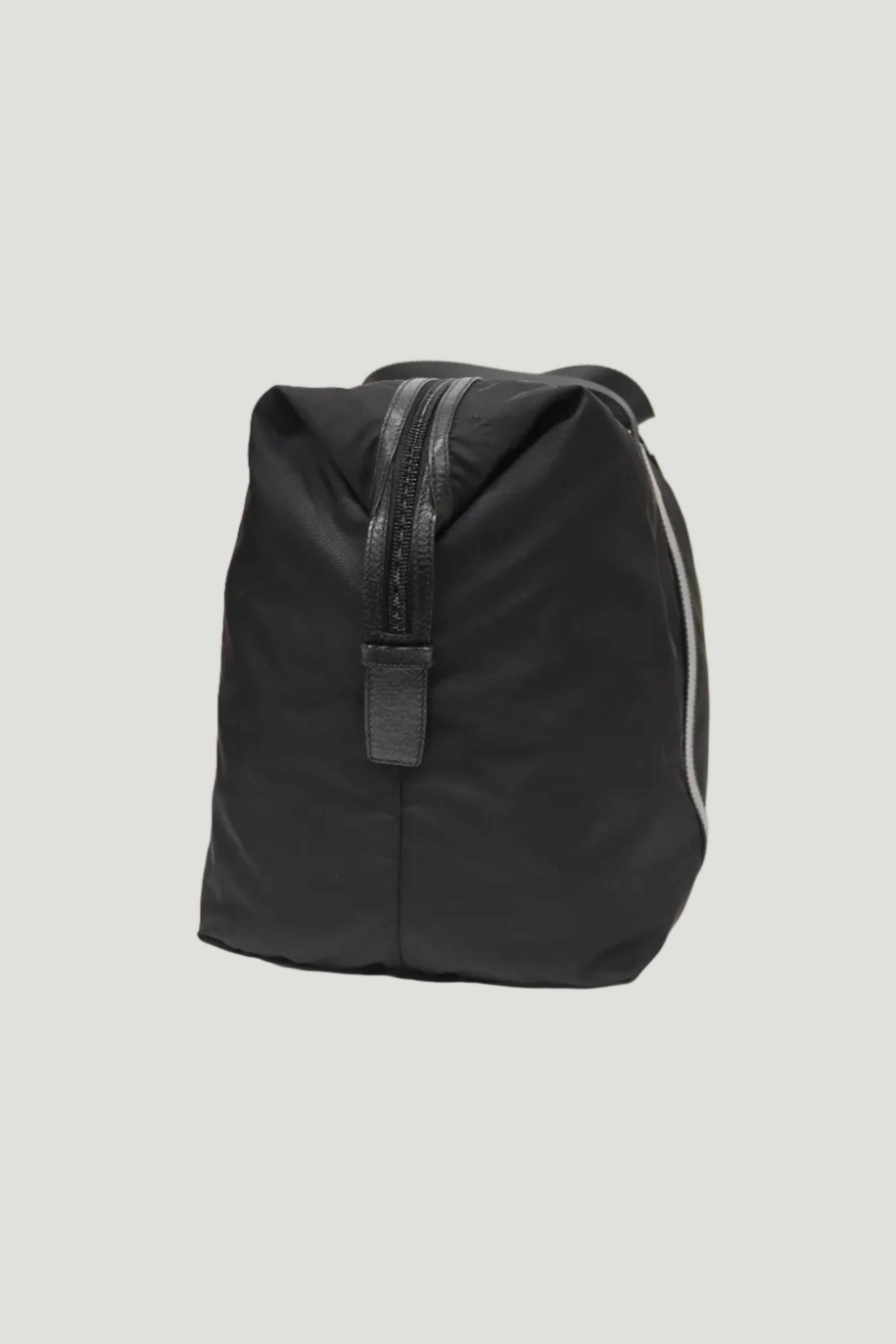 Triangle Logo Nylon Boston Bag