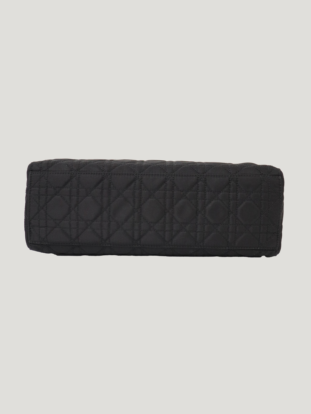 Lady Dior Nylon Leather Handbag