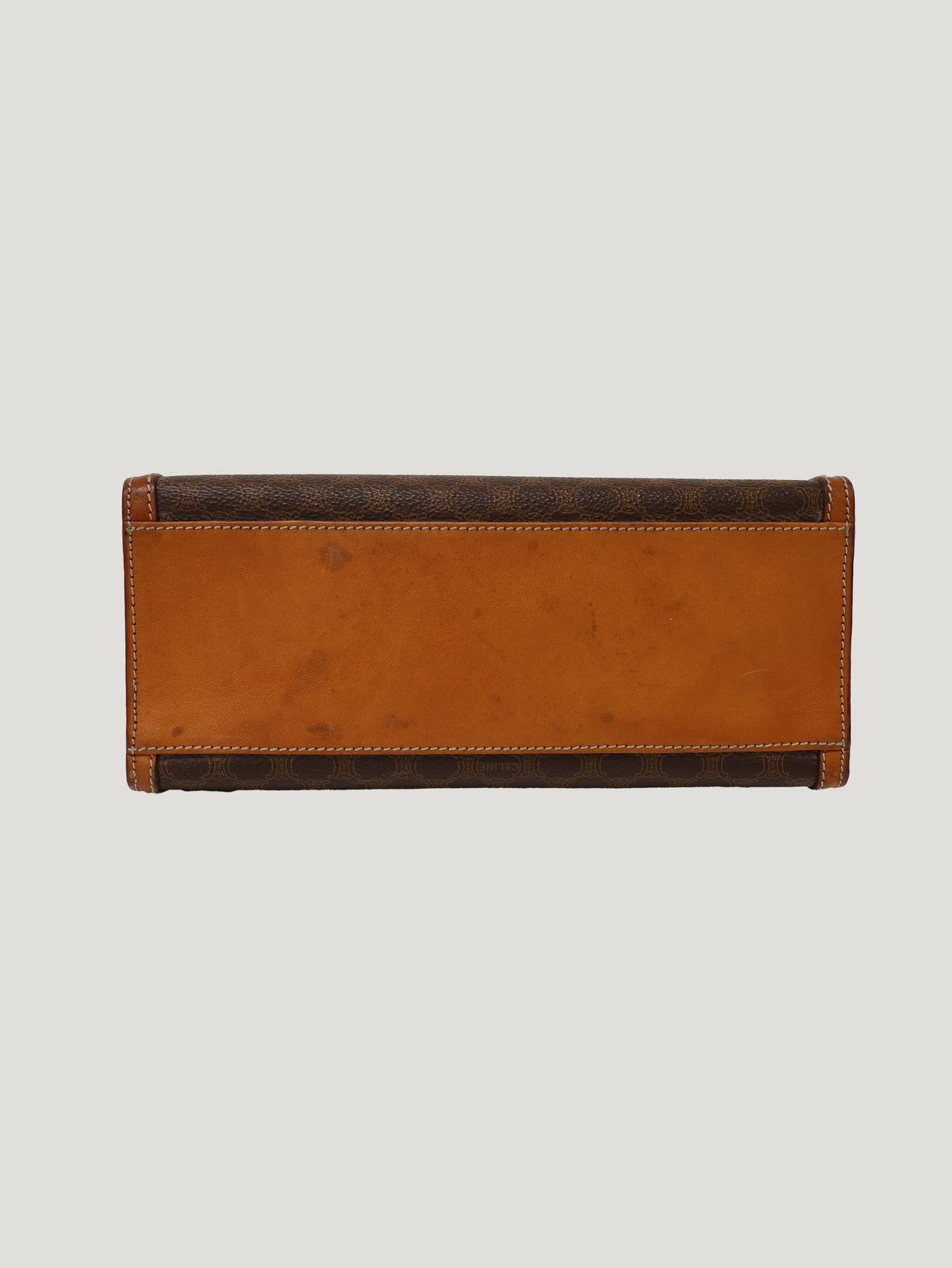 Macadam-patterned Gancini clasp handbag