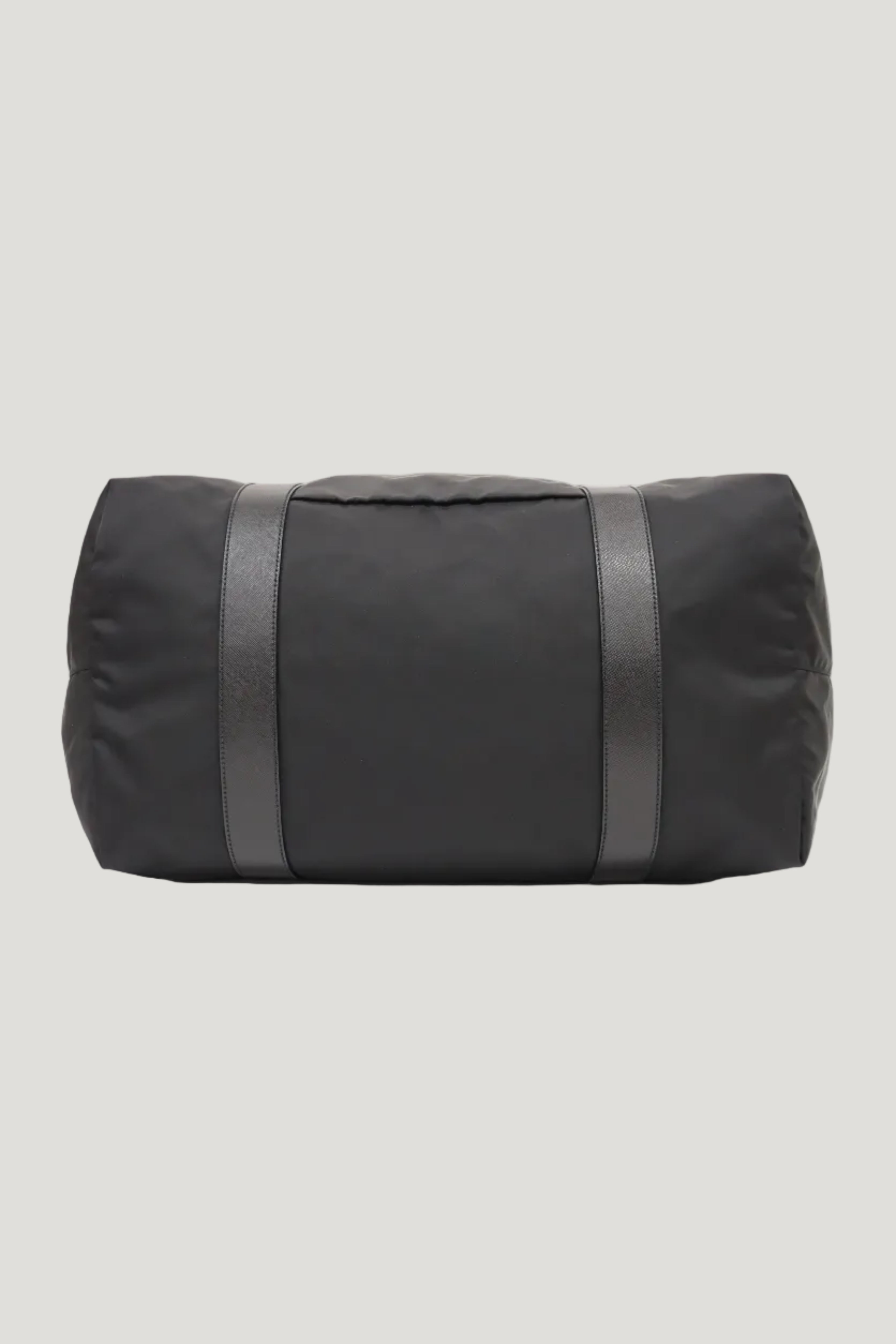 Triangle Logo Nylon Boston Bag