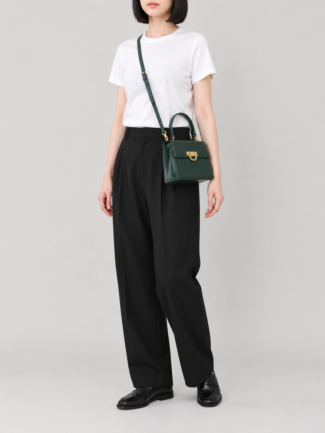 ロゴ金具2Wayバッグ