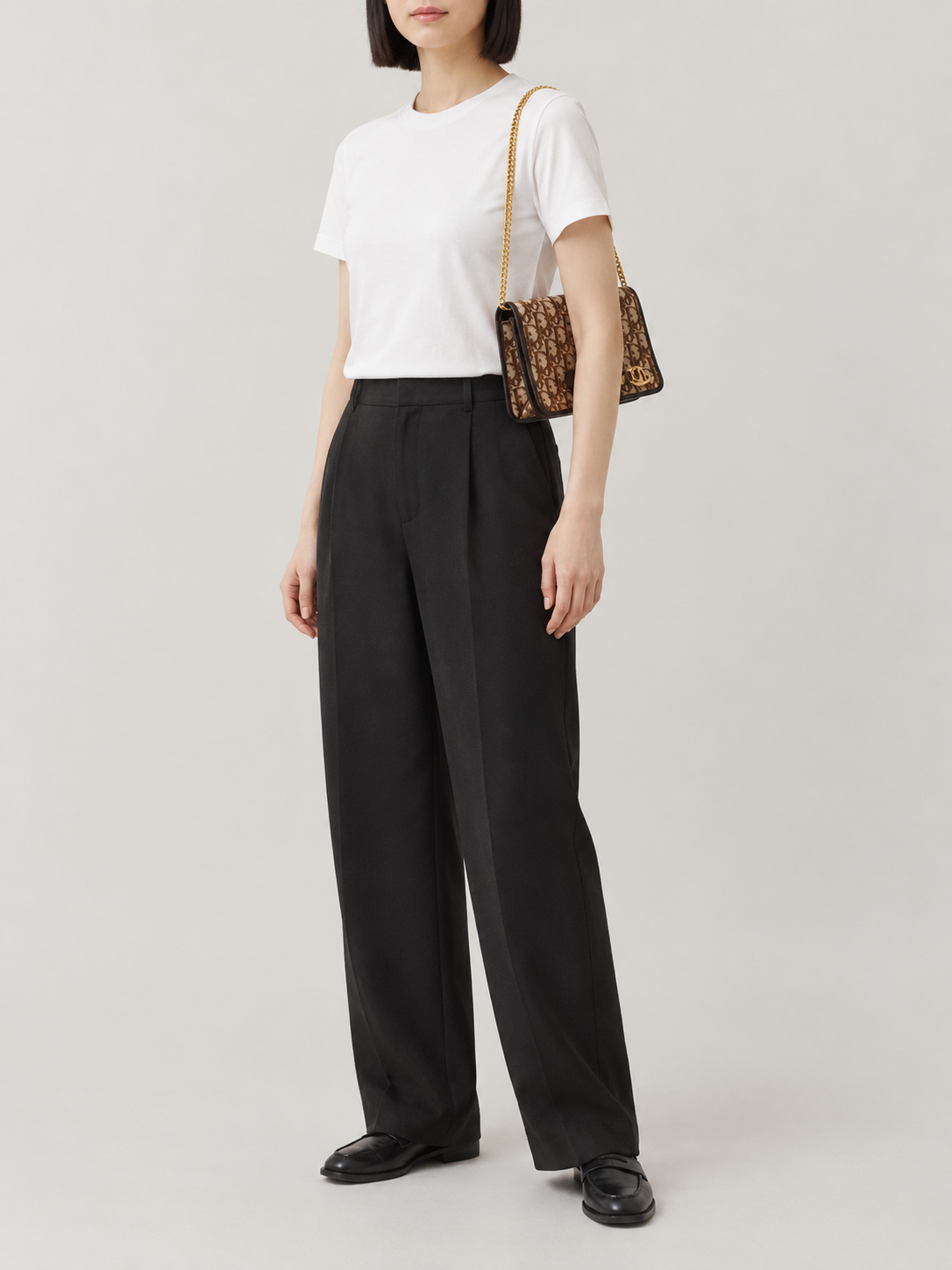 Trotter-pattern chain shoulder bag