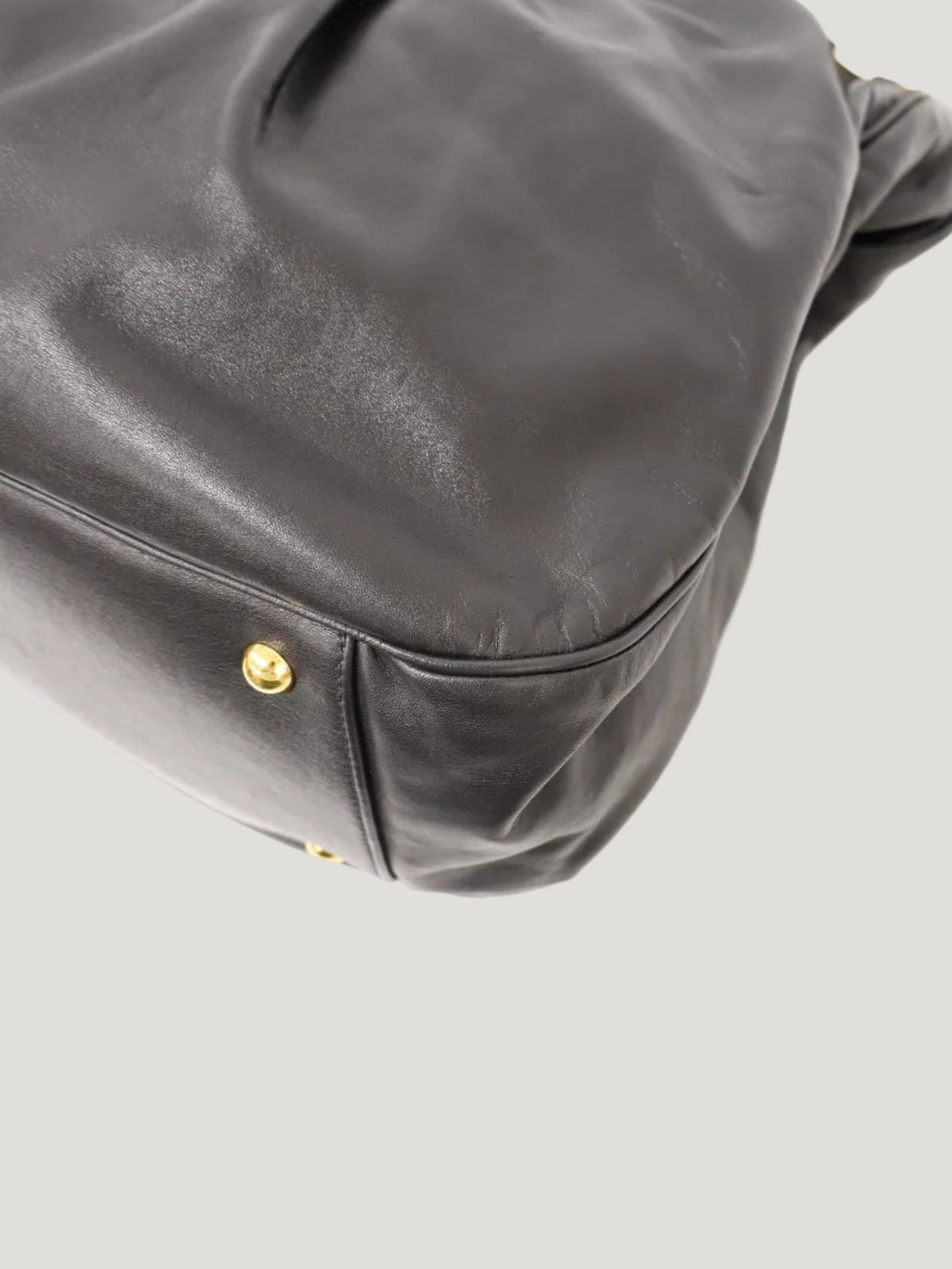 ロゴ金具レザー2Wayバッグ　