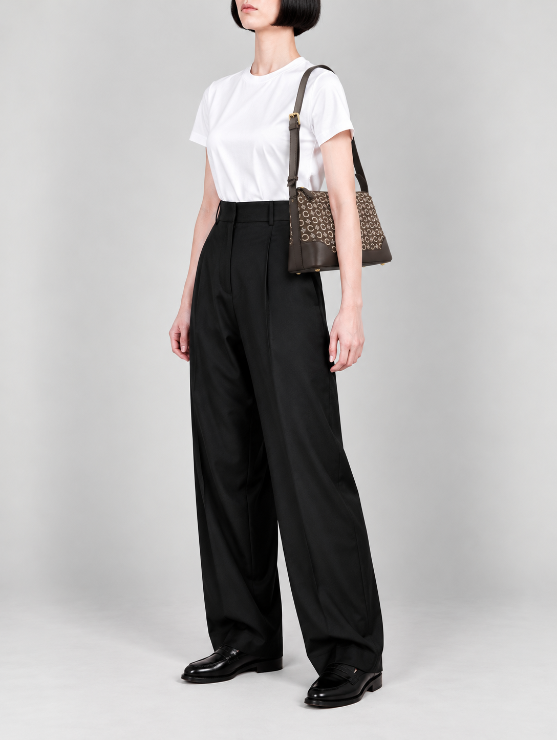C Macadam-pattern shoulder bag