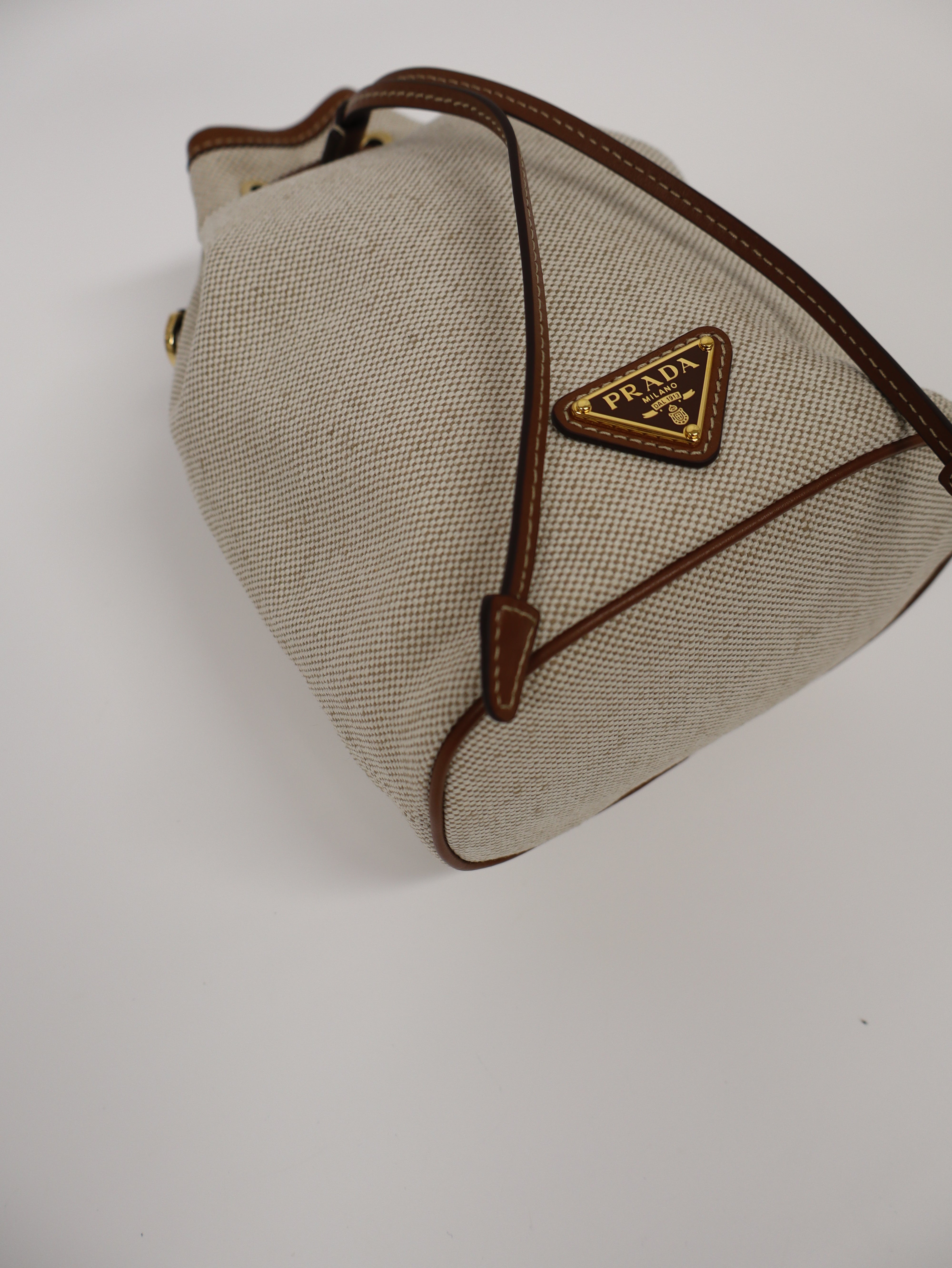 Triangle Logo Canvas Drawstring Pouch