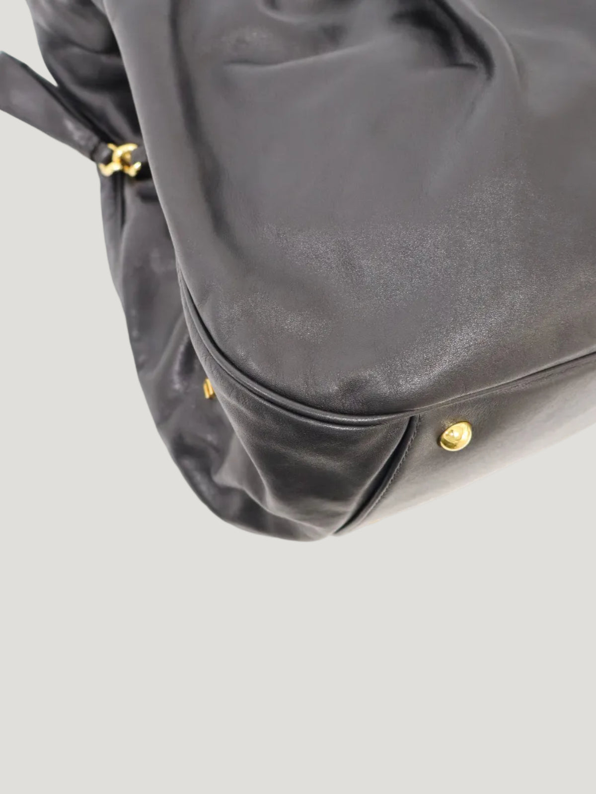ロゴ金具レザー2Wayバッグ　