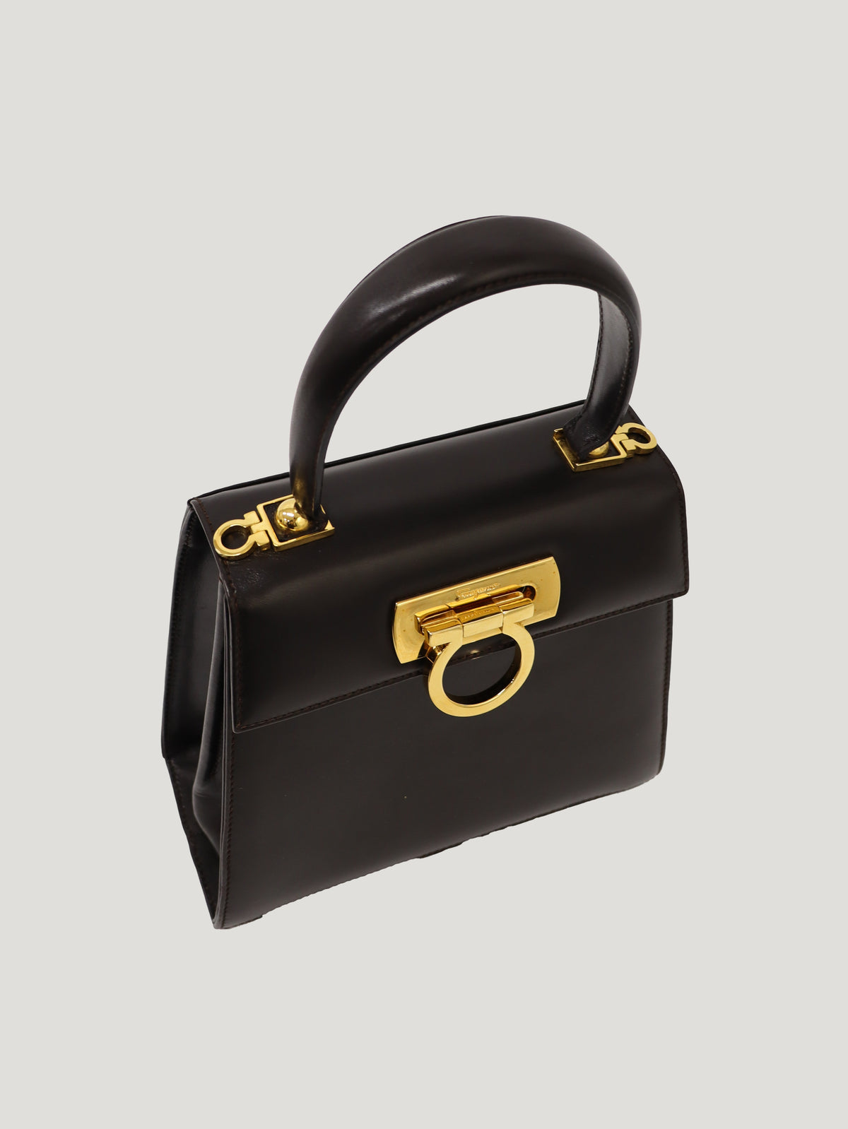 Gancini Leather 2-Way Bag
