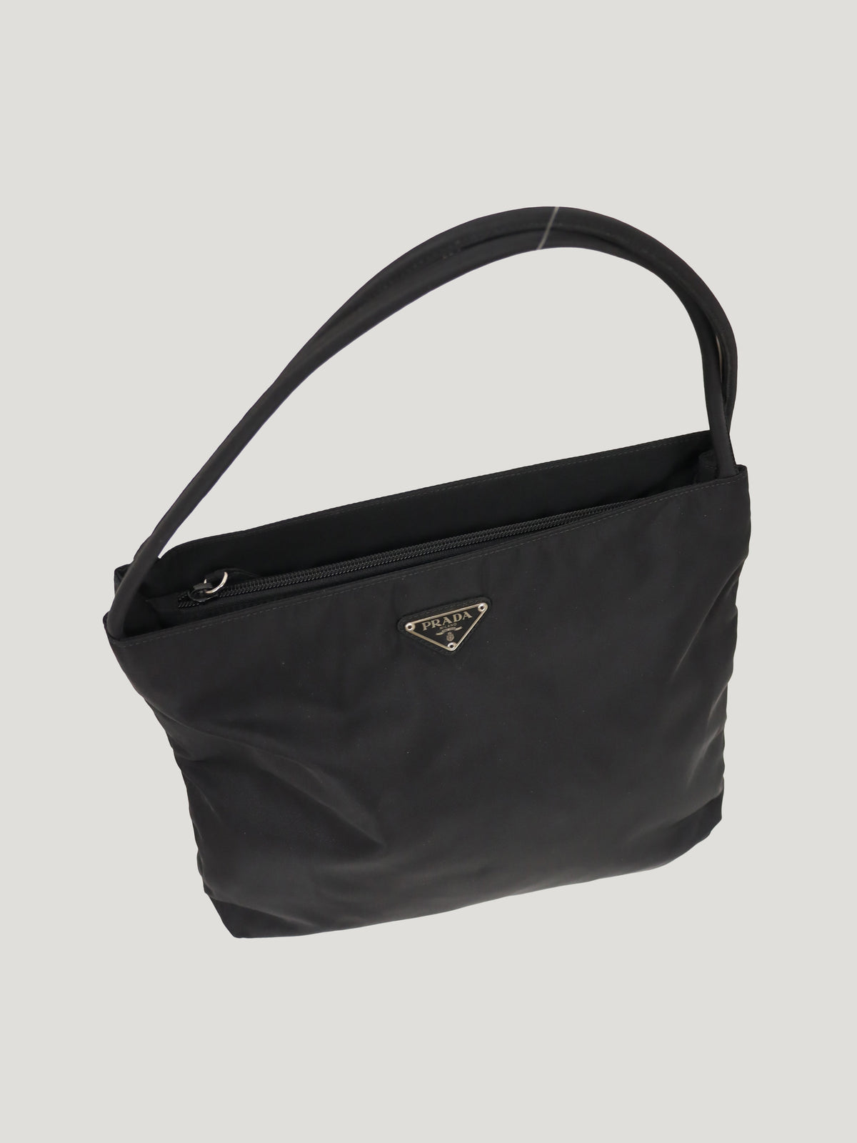 Triangle Logo Hardware Nylon Tote Bag
