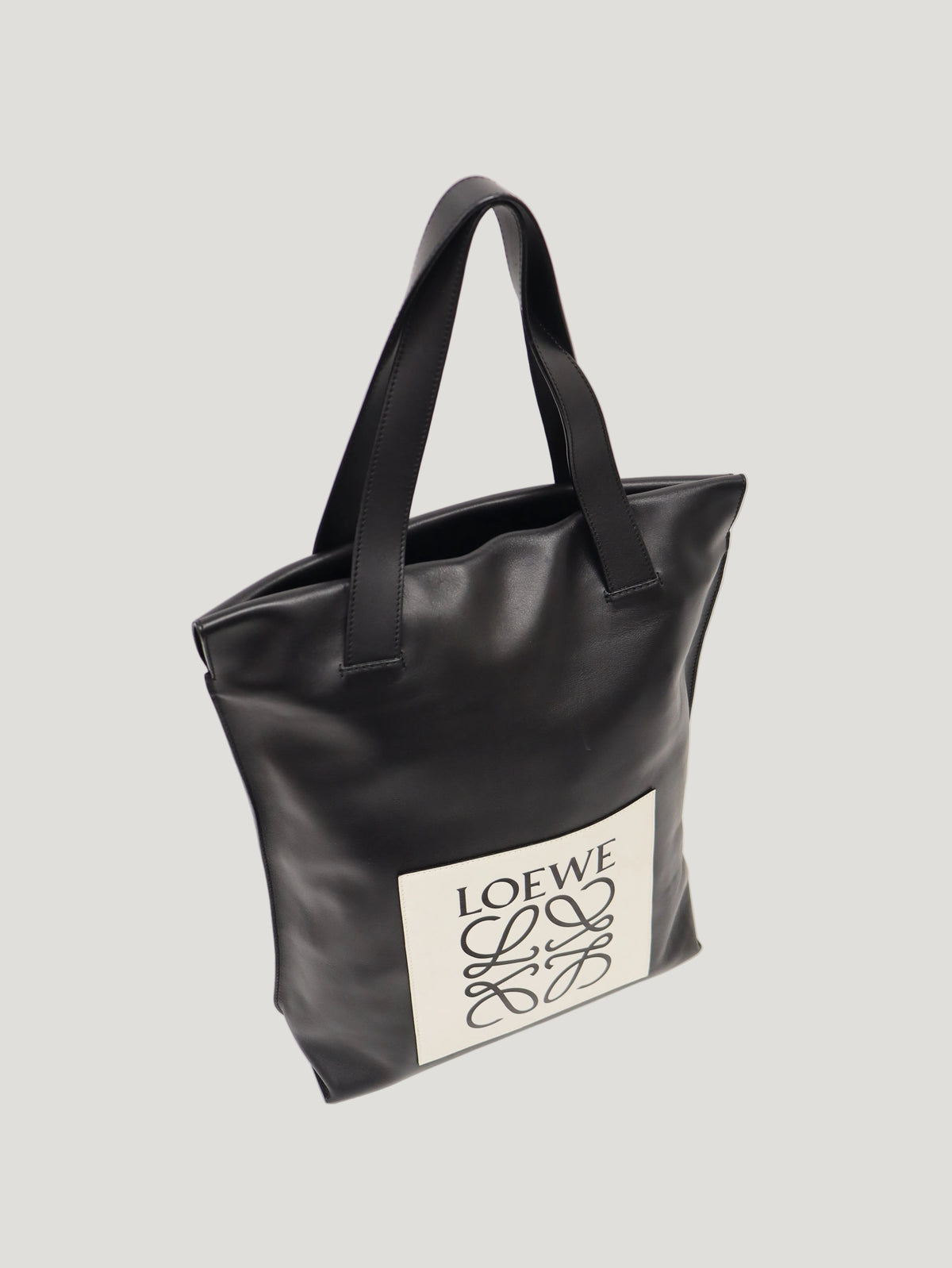 Anagram leather tote bag