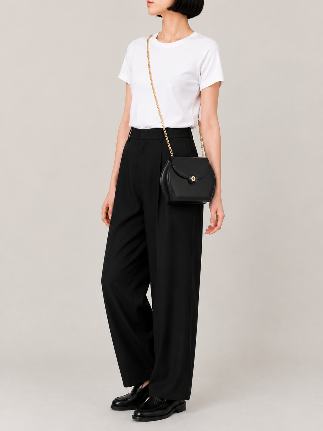 Logo Hardware Leather 2-Way Bag