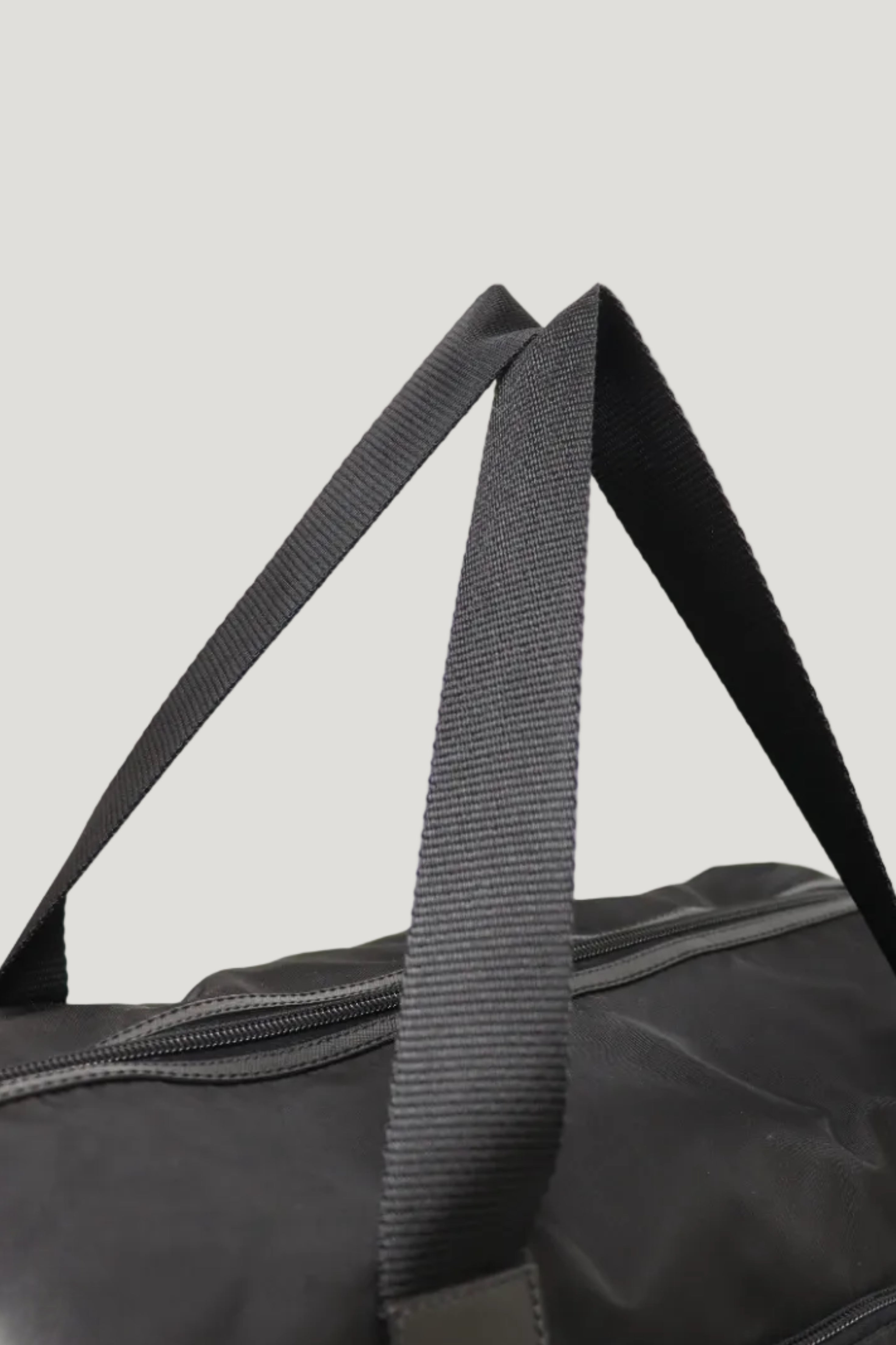 Triangle Logo Nylon Boston Bag
