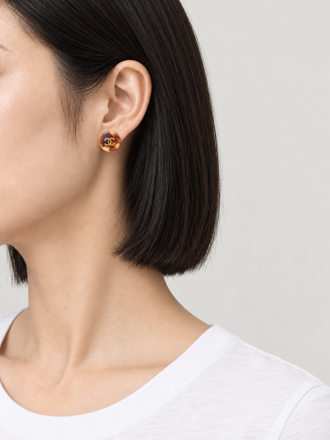 COOCO Round Tortoiseshell Earrings