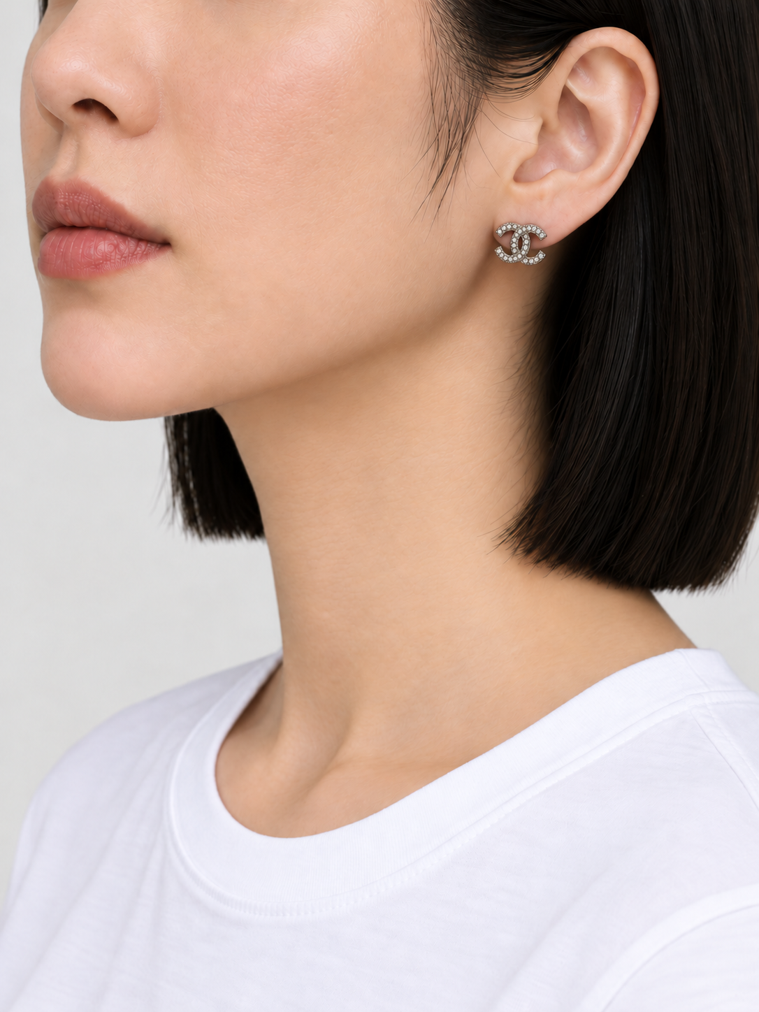 COCOラインストーンピアス