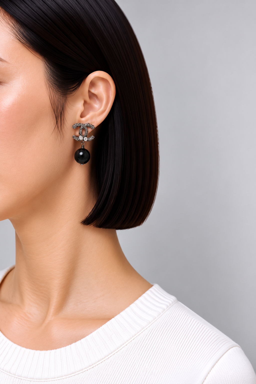 COCO Rhinestone Swing Pierced Earrings