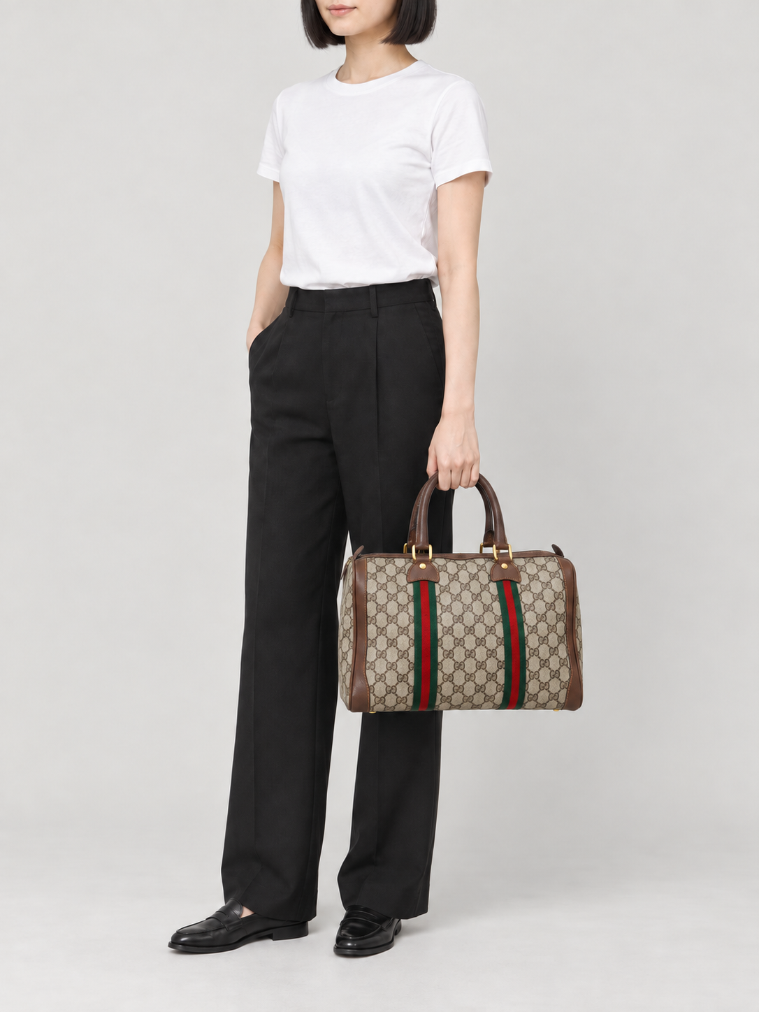 GG Canvas Boston Bag