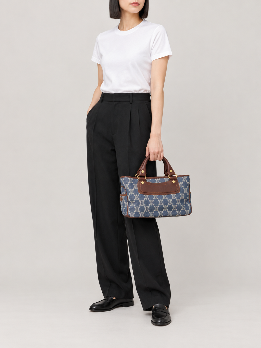 Paris Macadam pattern Boogie Bag