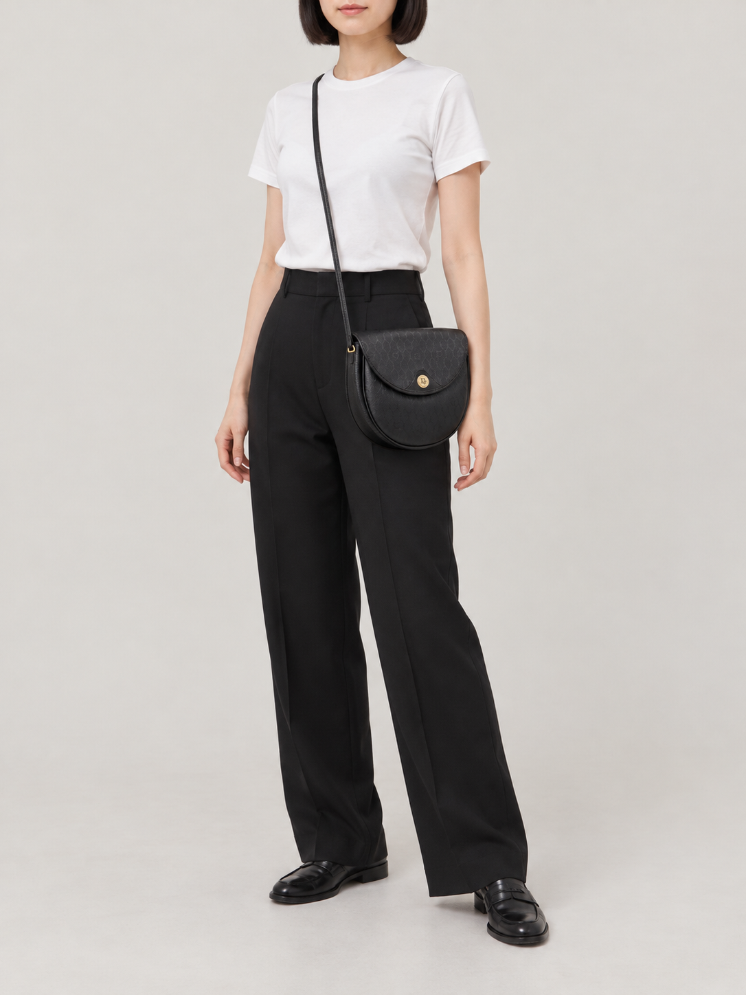 ハニカム柄ショルダーバッグ