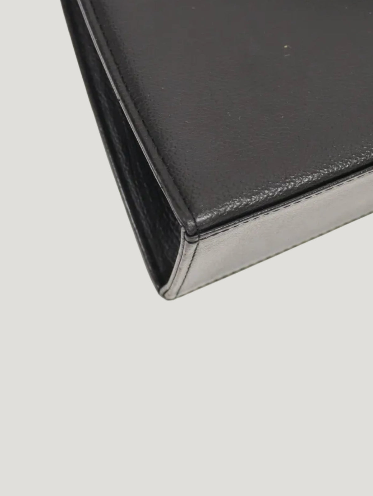 Logo Stitch Leather Handbag
