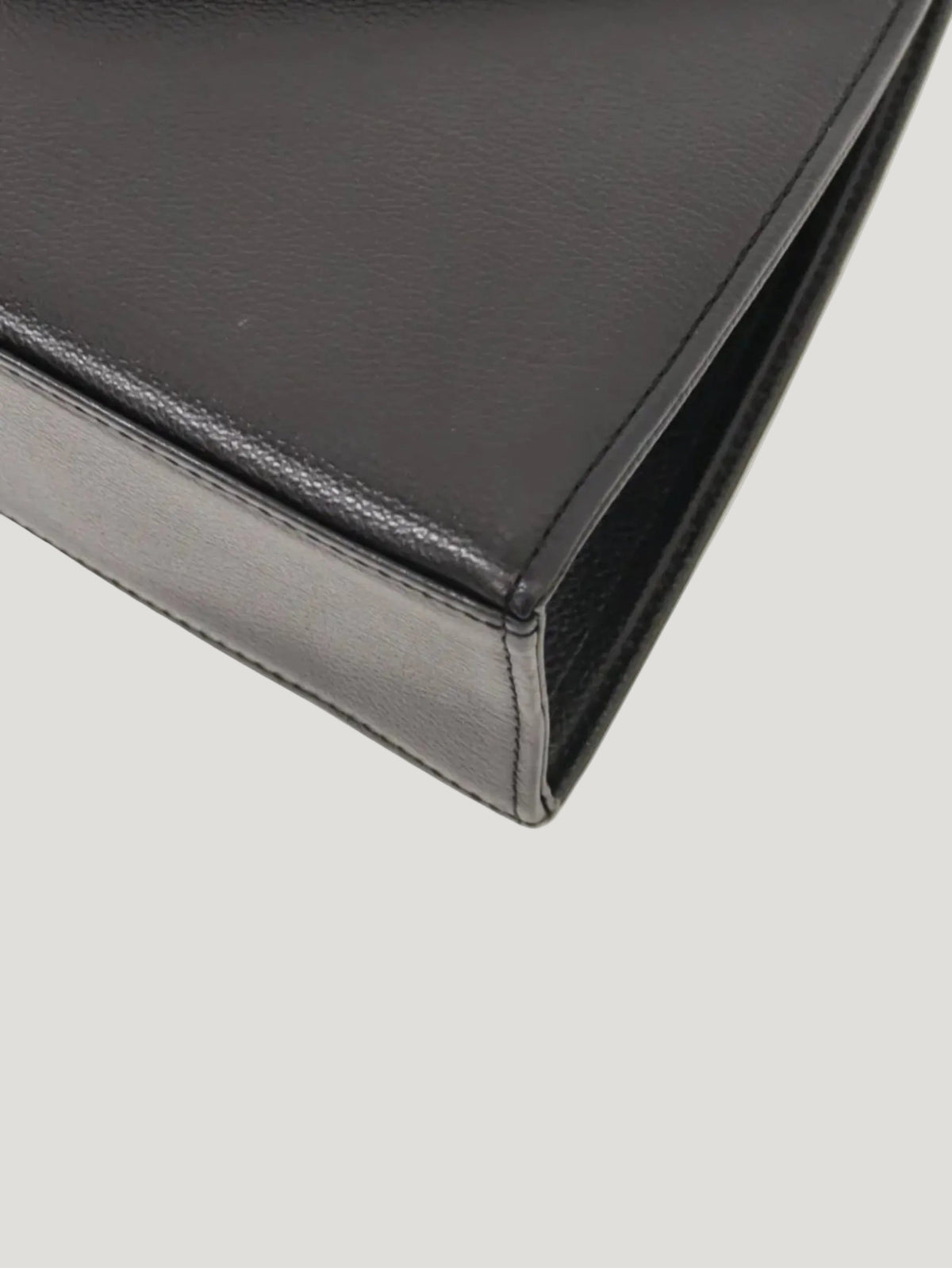 Logo Stitch Leather Handbag