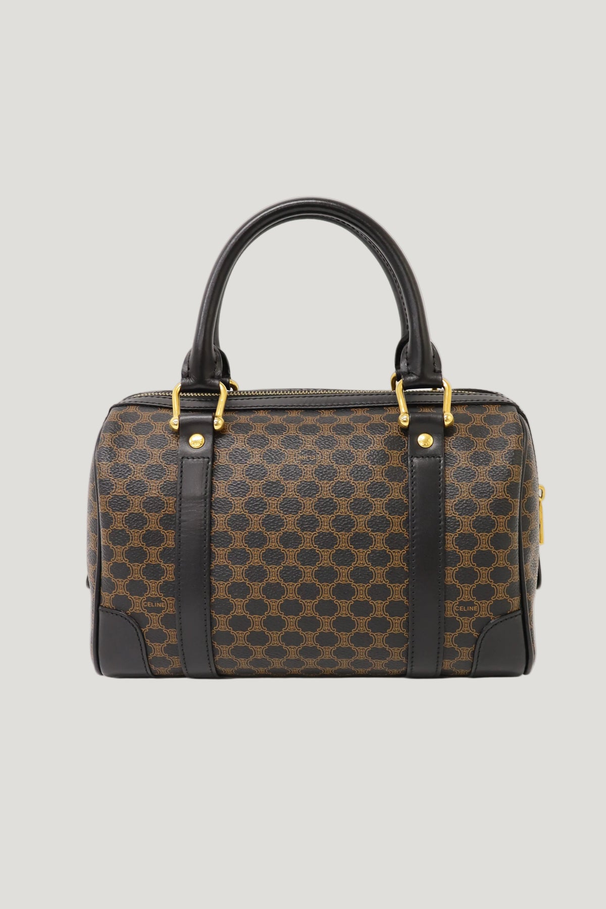 Macadam Pattern Blazon Embossed Boston Bag