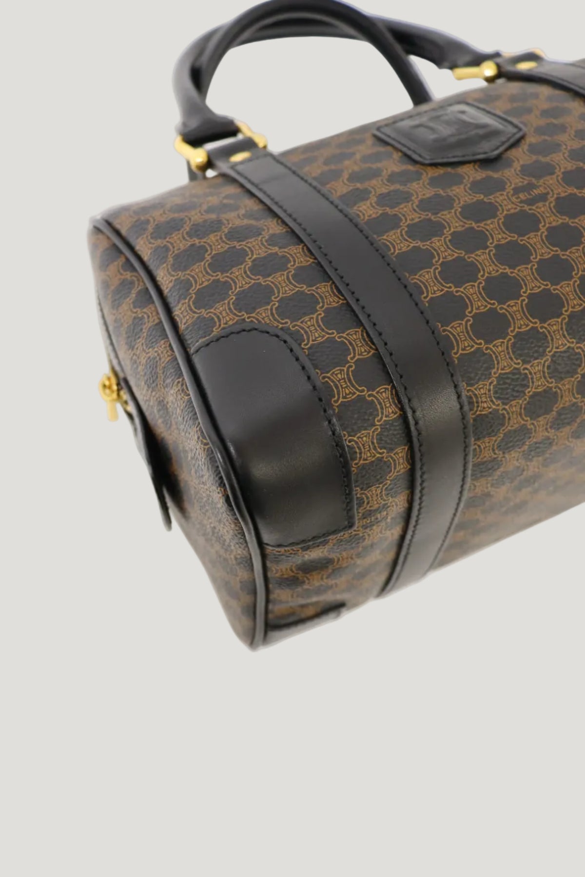 Macadam Pattern Blazon Embossed Boston Bag