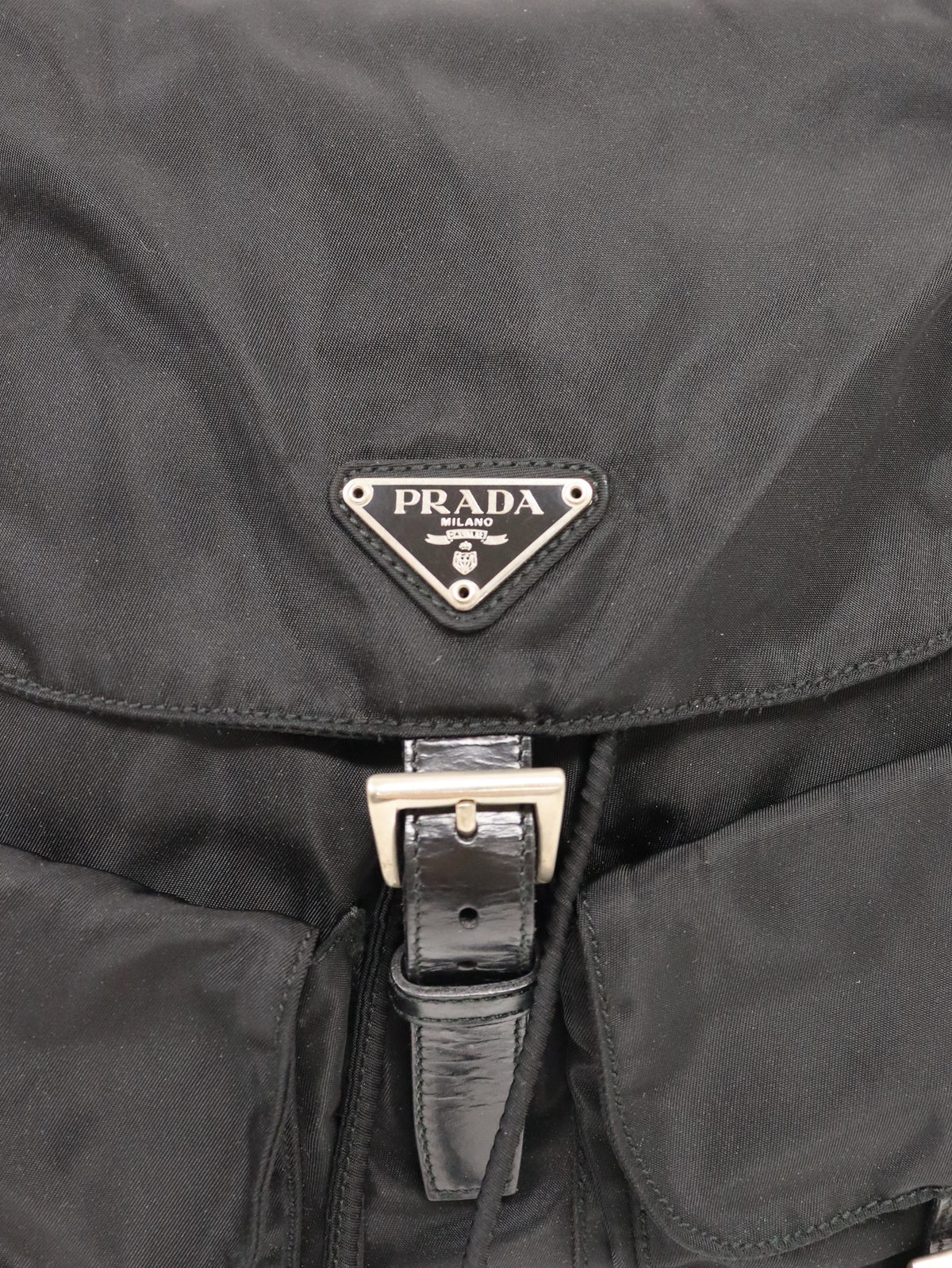 Triangular Logo Nylon Backpack