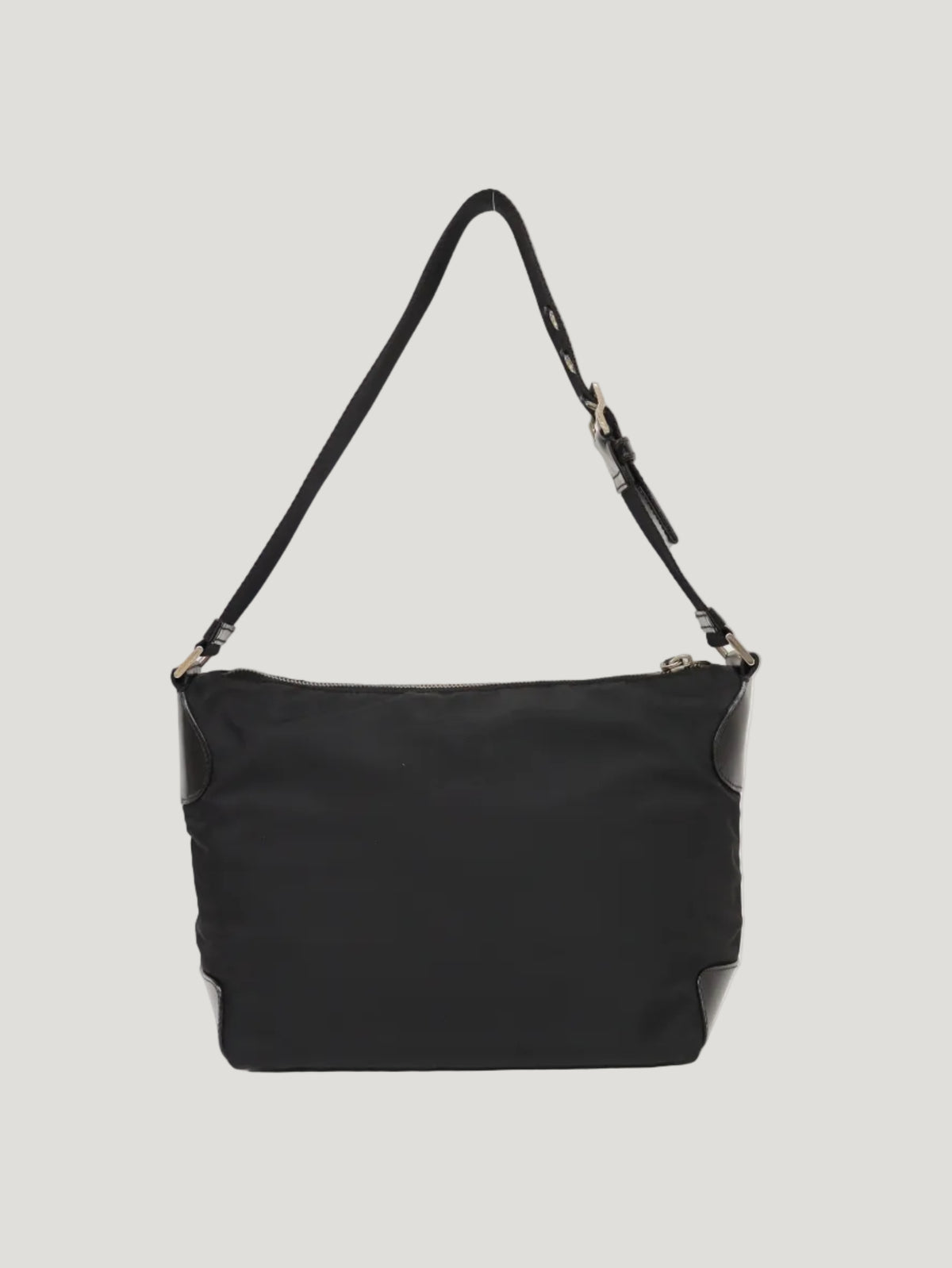 Triangle Logo Hardware Nylon Shoulder Bag