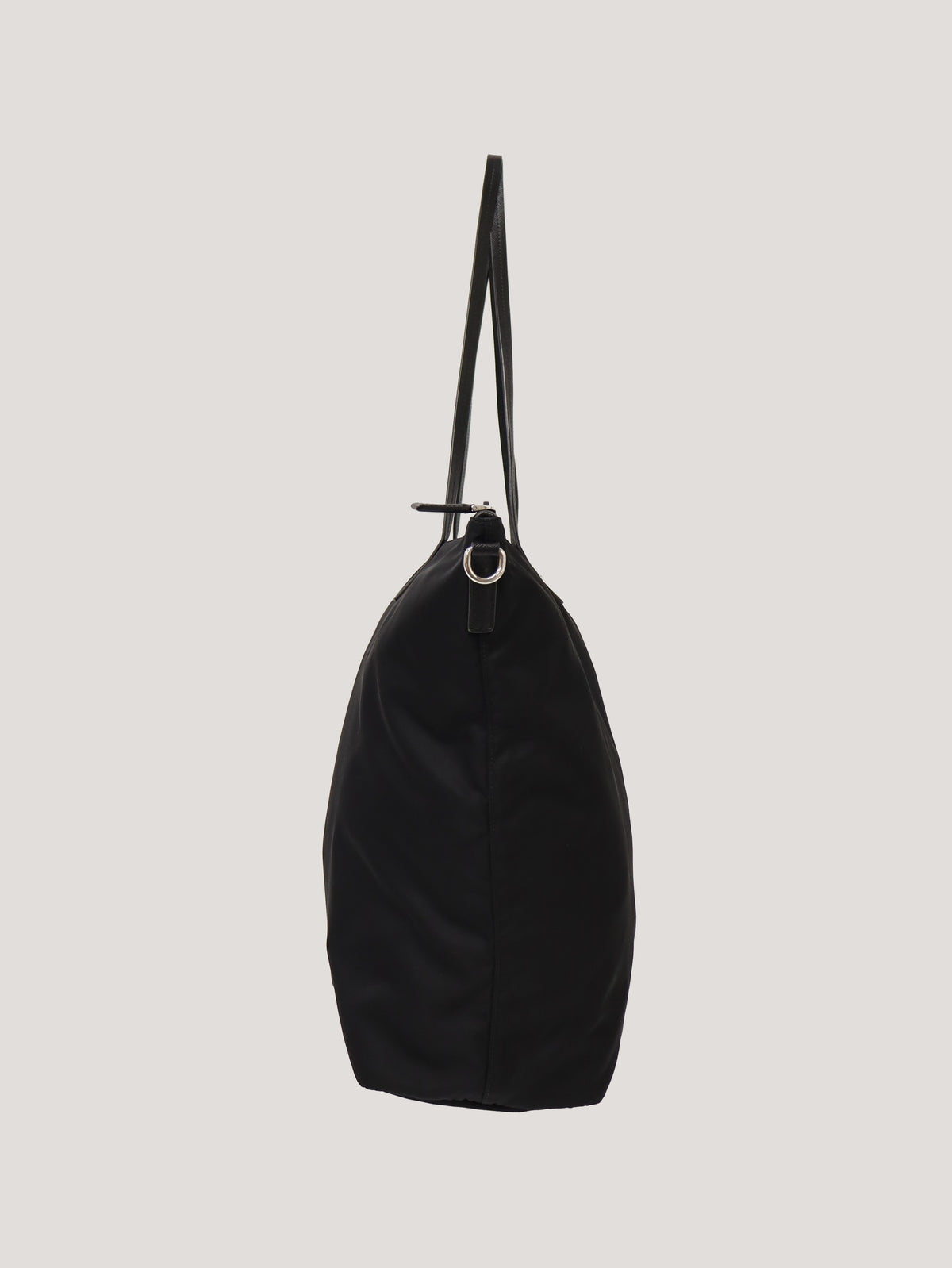 Triangle Logo Hardware Nylon Tote Bag