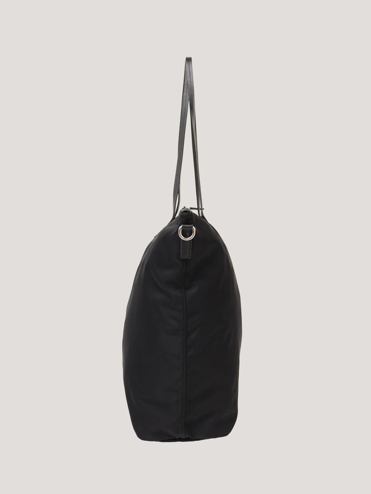 Triangle Logo Hardware Nylon Tote Bag