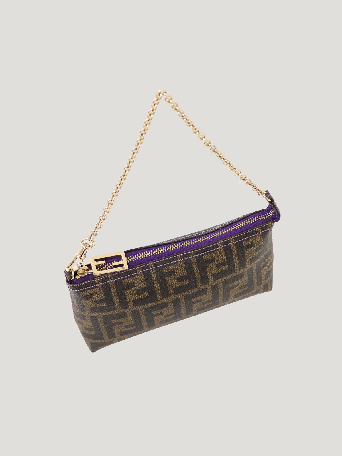 Zucca print chain one-shoulder bag