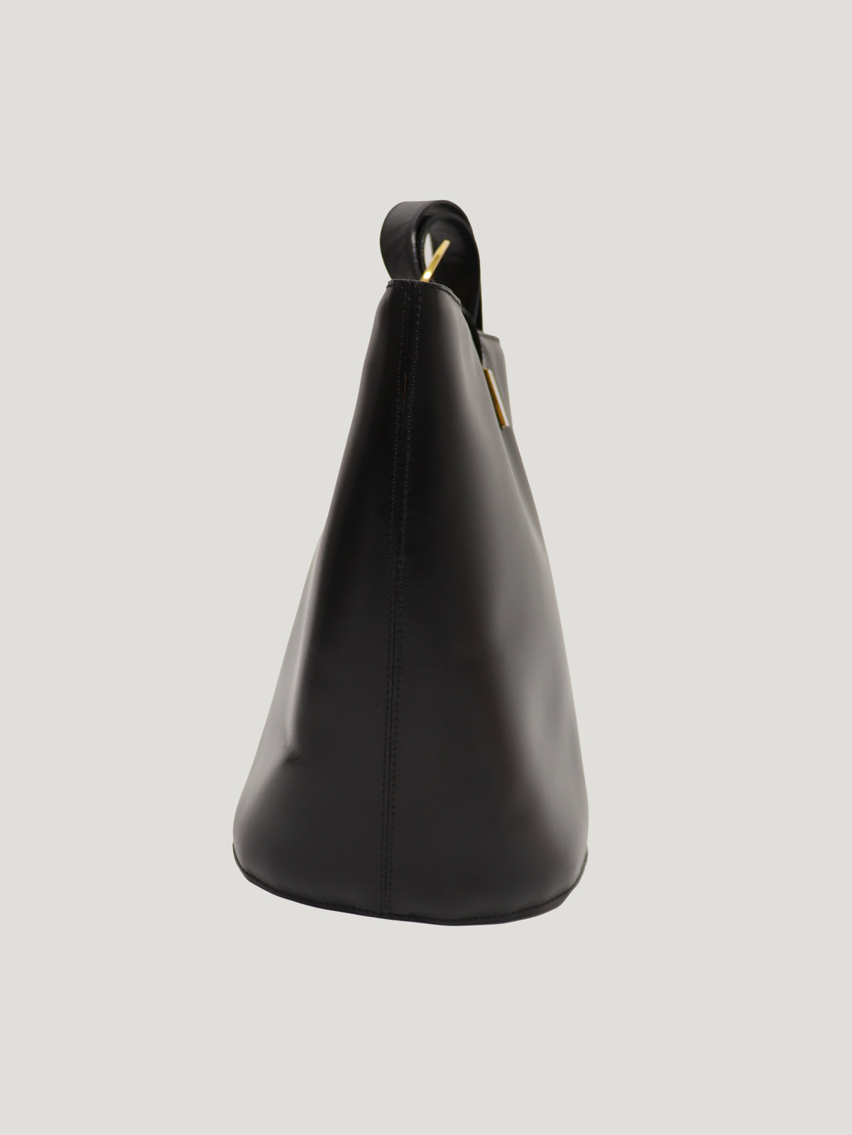 Circle Logo Hardware Leather Handbag