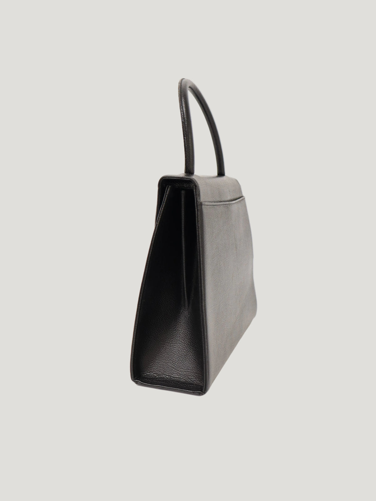 ロゴステッチレザーハンドバッグ