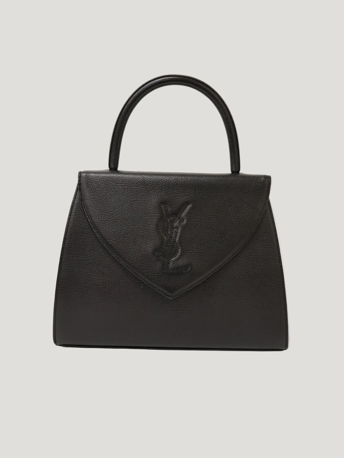 ロゴステッチレザーハンドバッグ