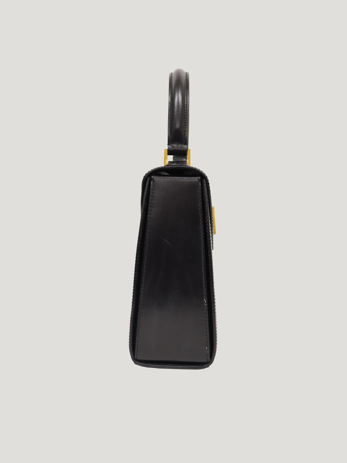Logo Turn-Lock Leather 2-Way Bag